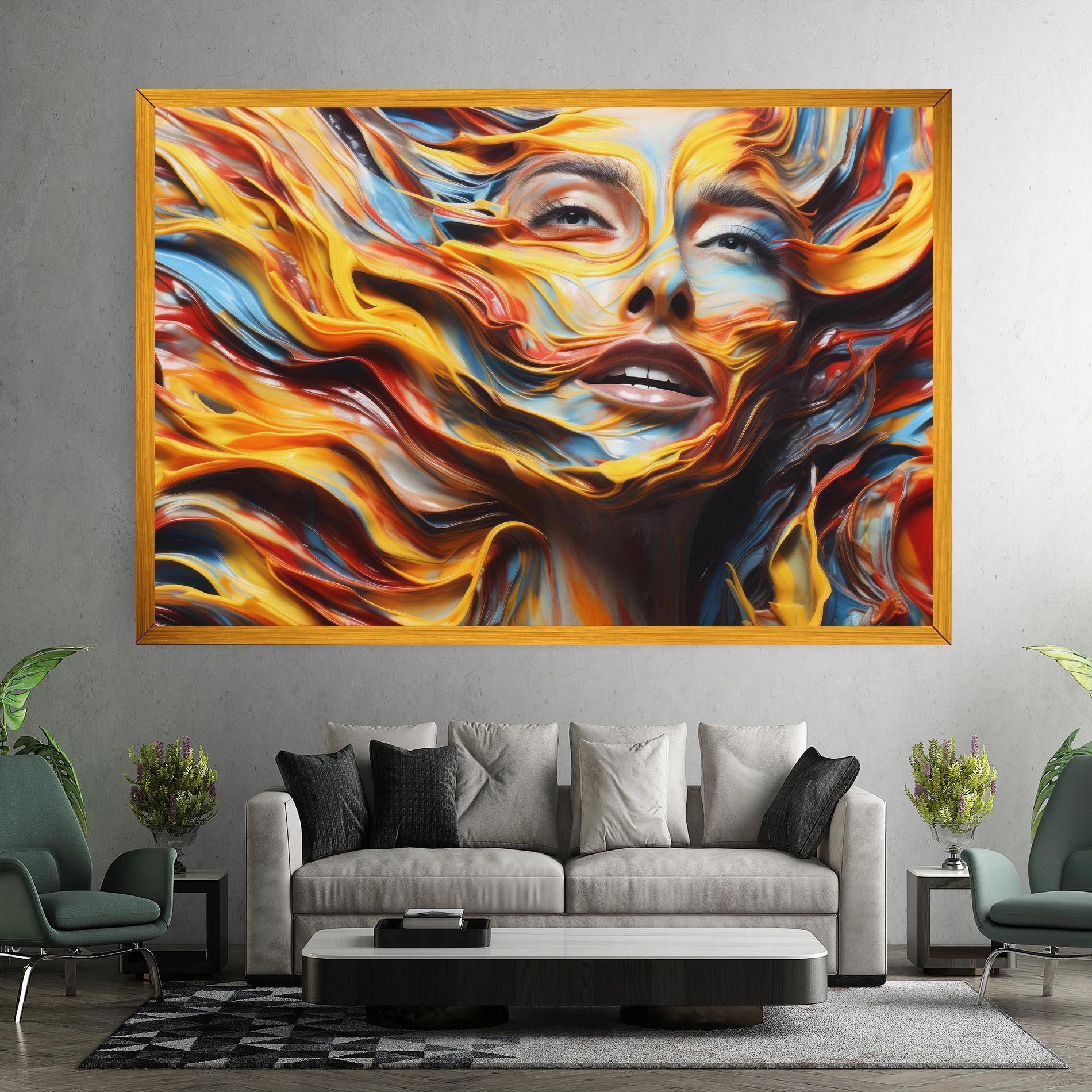 Vászonkép Painted Woman mockup 7