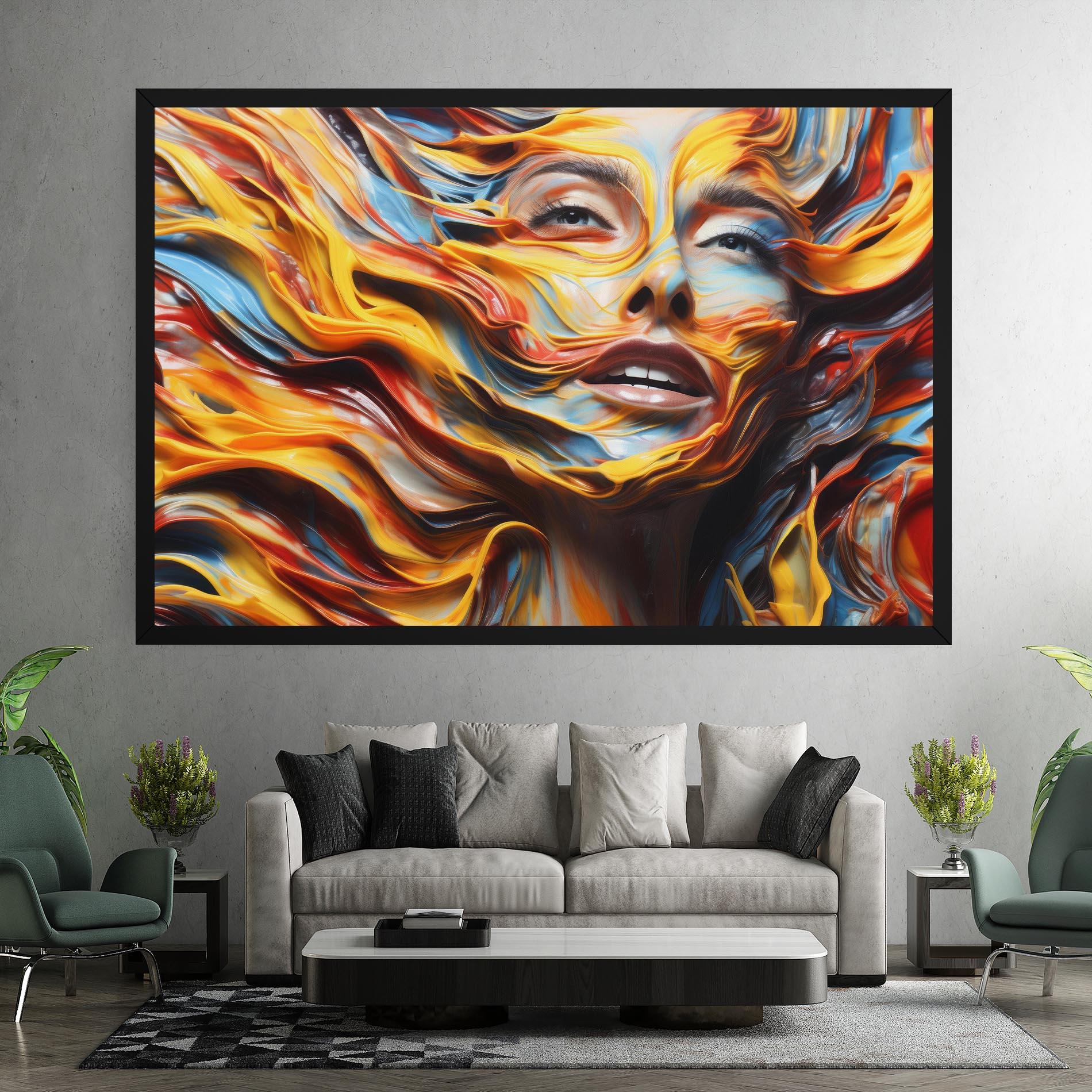 Vászonkép Painted Woman mockup 7