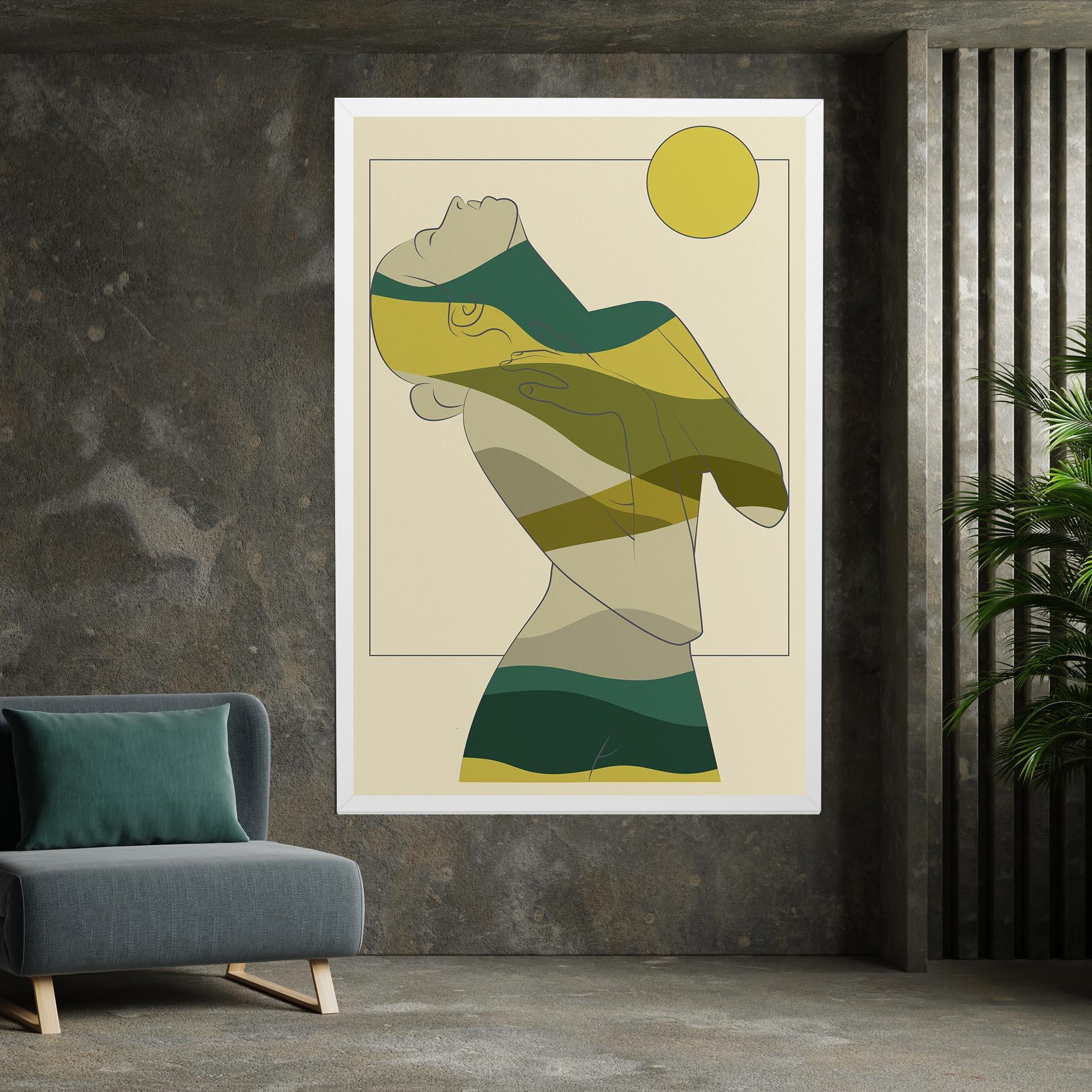 Vászonkép Green Nature Woman mockup 7