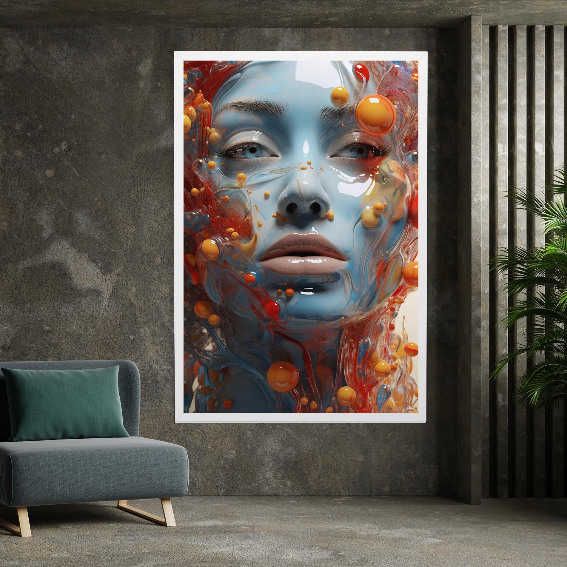 Pretty Blue Face mockup 7