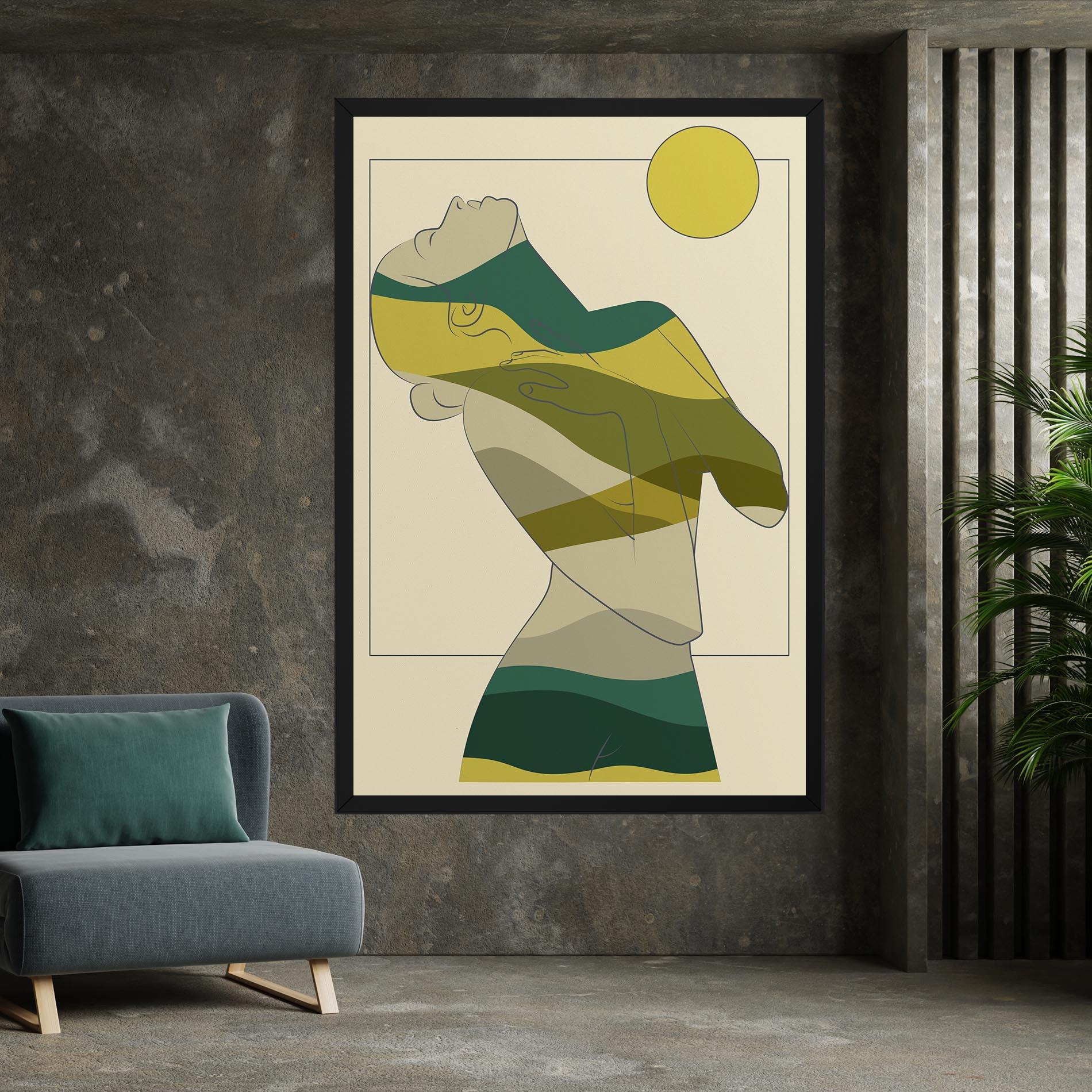 Vászonkép Green Nature Woman mockup 7