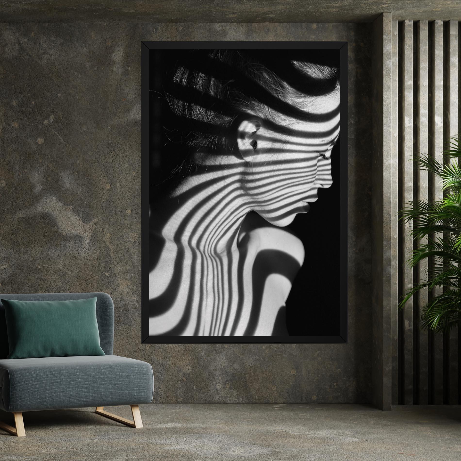 Vászonkép Zebra Stripes Woman mockup 7