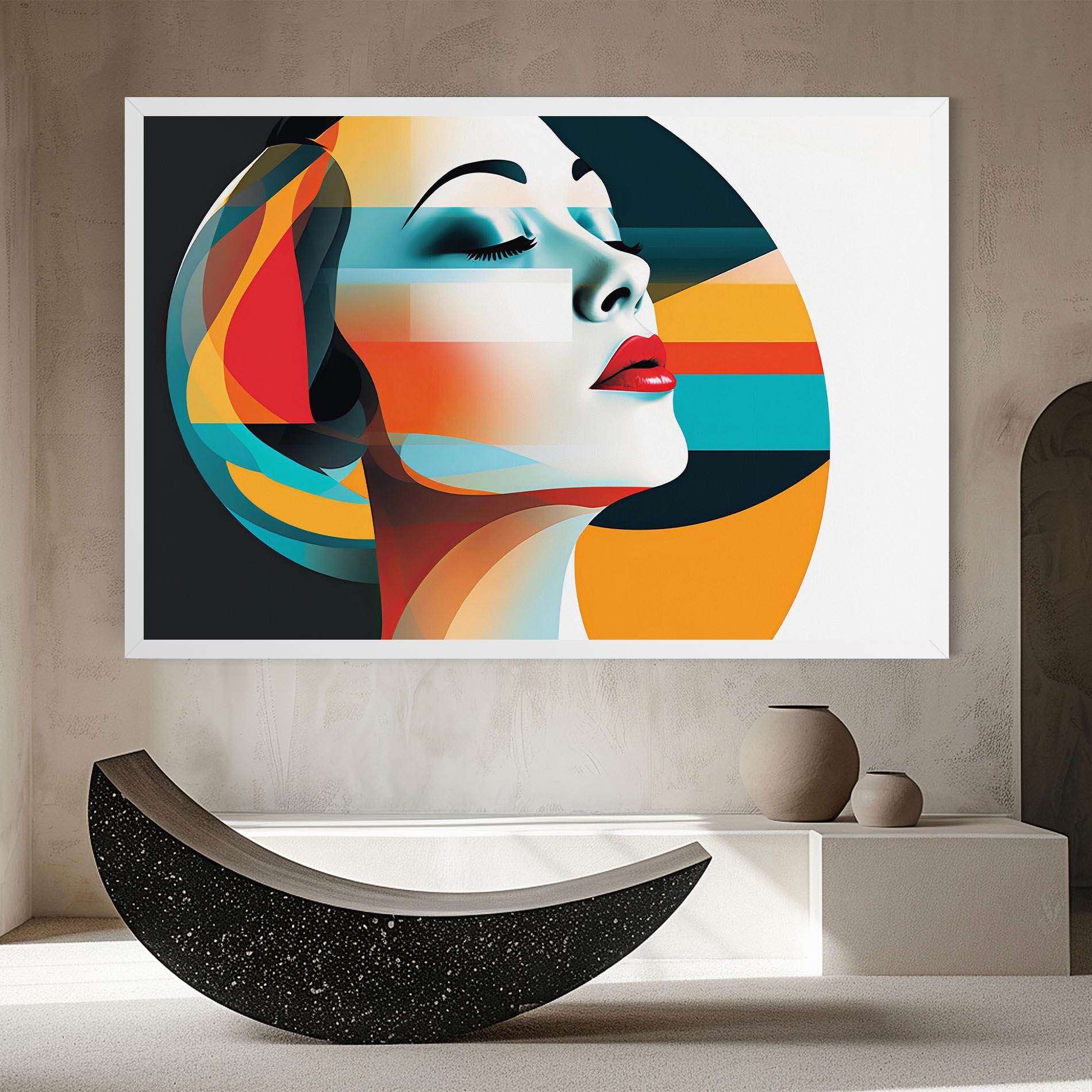 Vászonkép Blue Abstract Makeup mockup 8