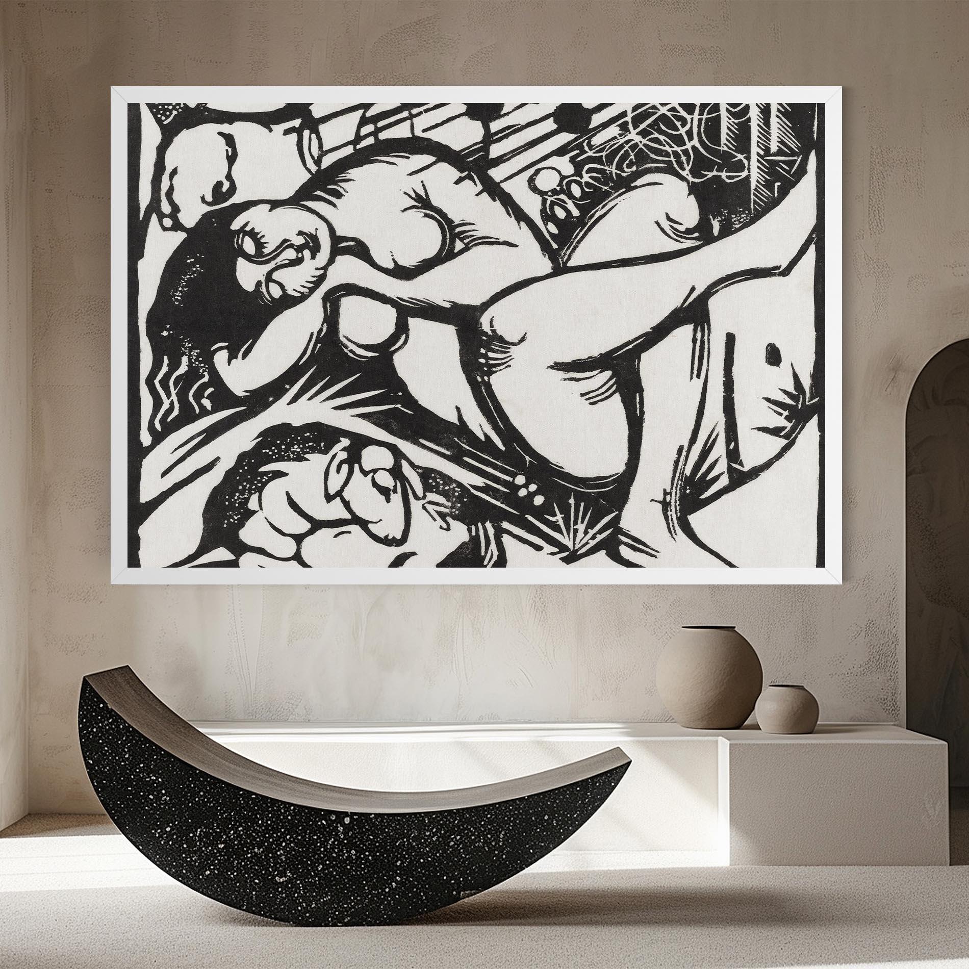 Vászonkép Woman Drawing mockup 8