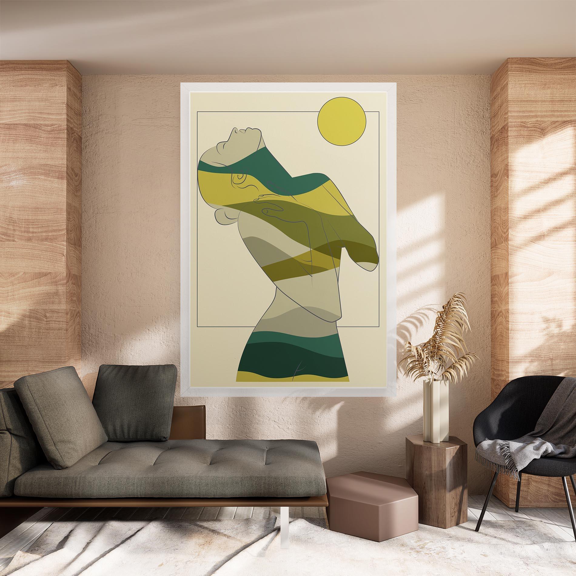 Vászonkép Green Nature Woman mockup 8