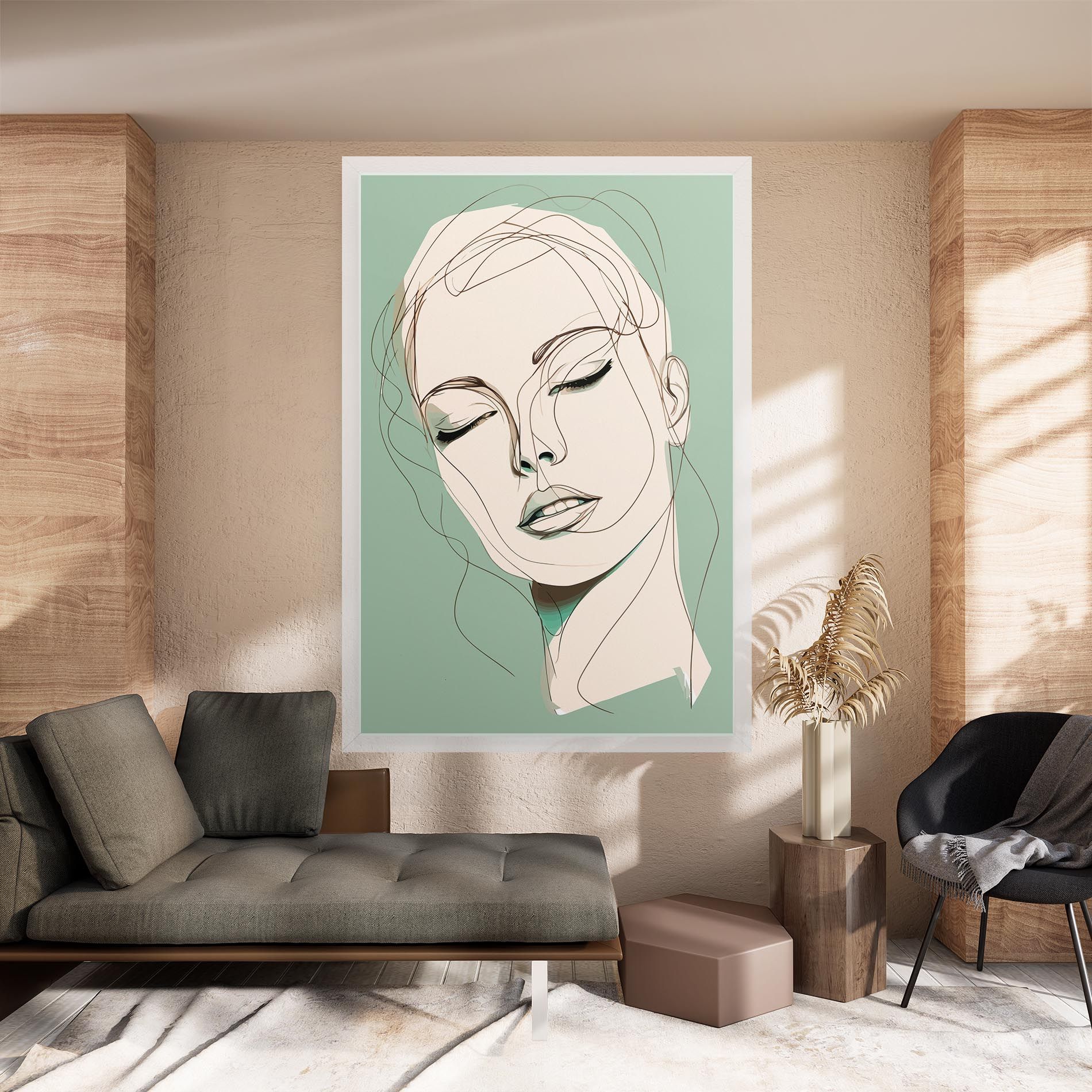 Green White Face mockup 8