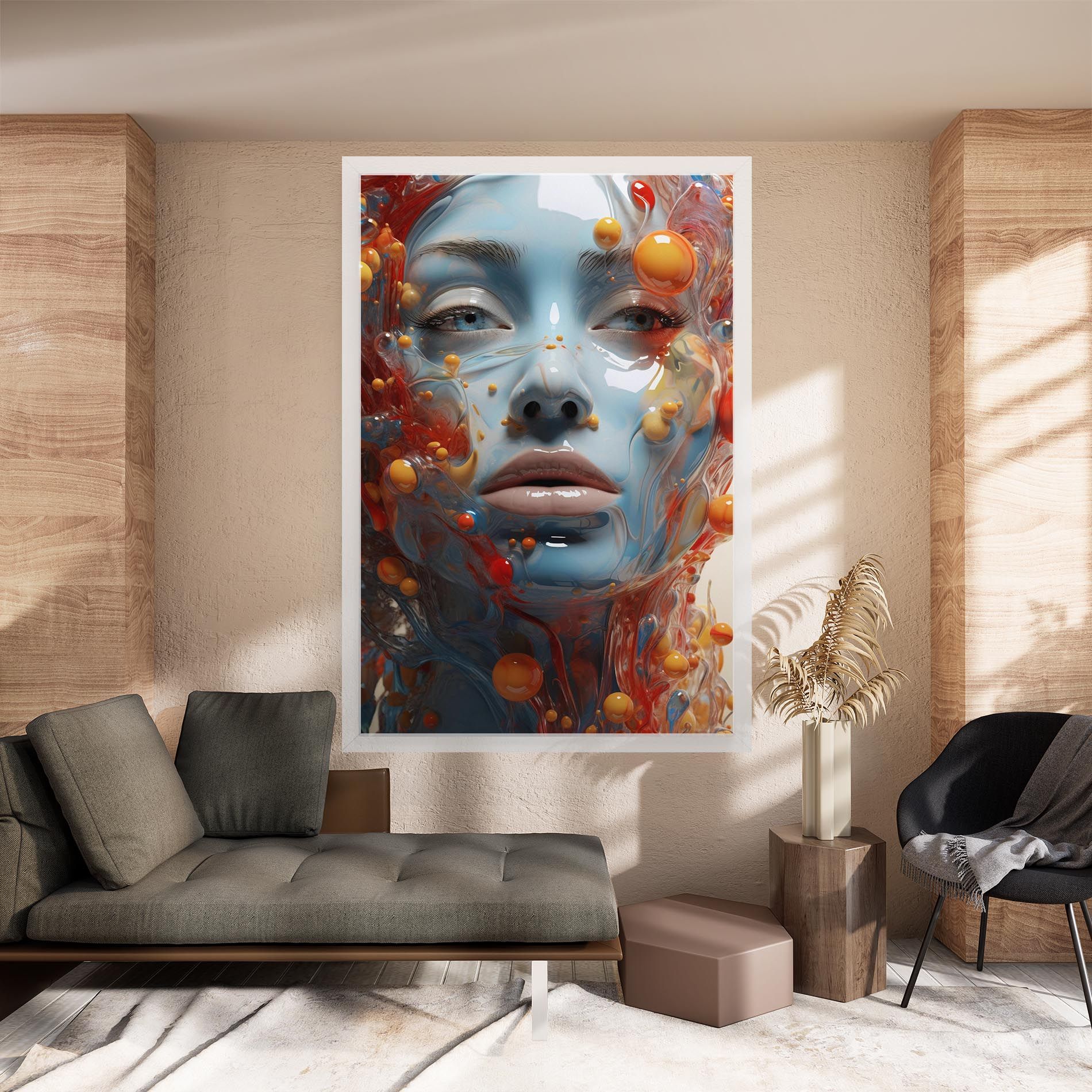 Pretty Blue Face mockup 8