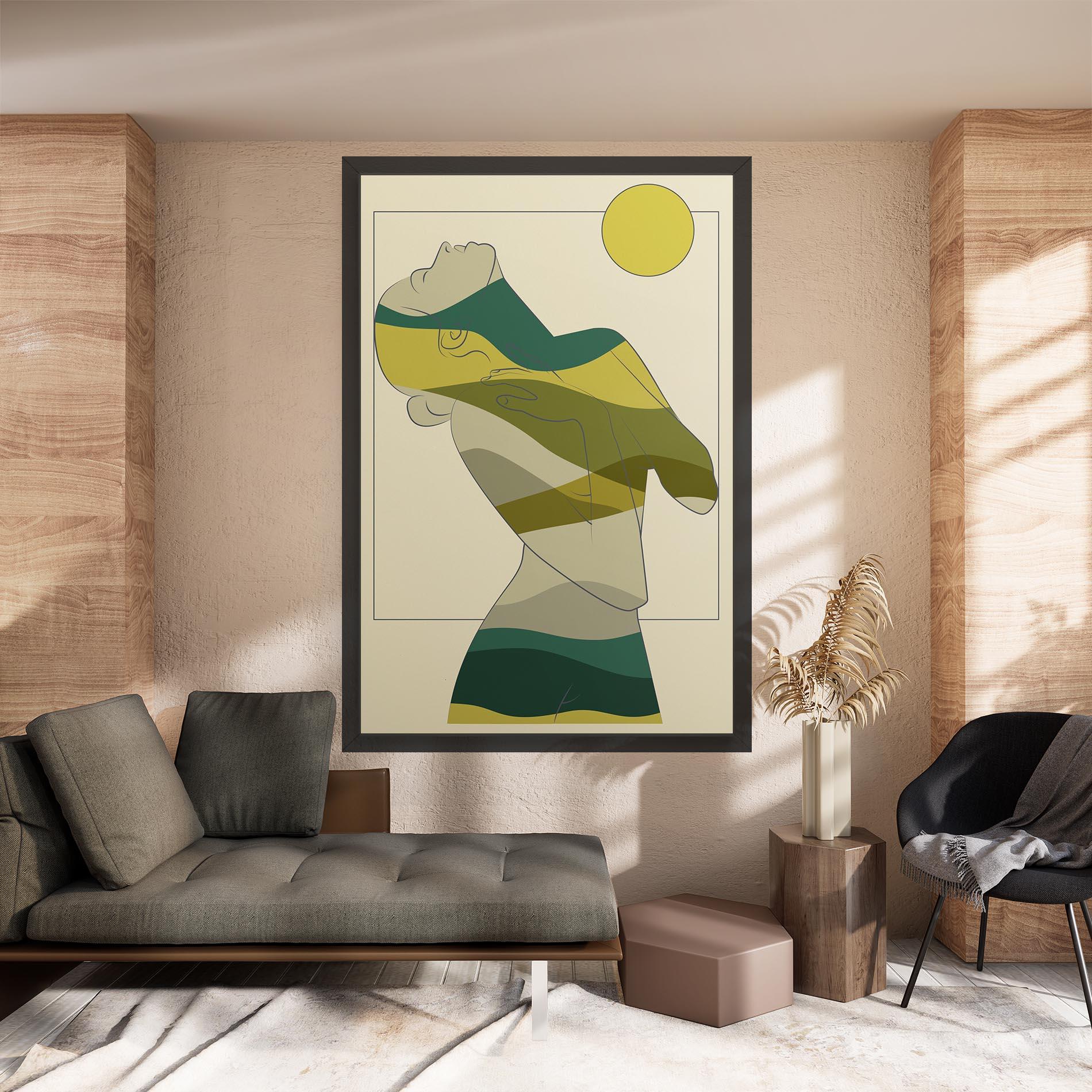 Vászonkép Green Nature Woman mockup 8