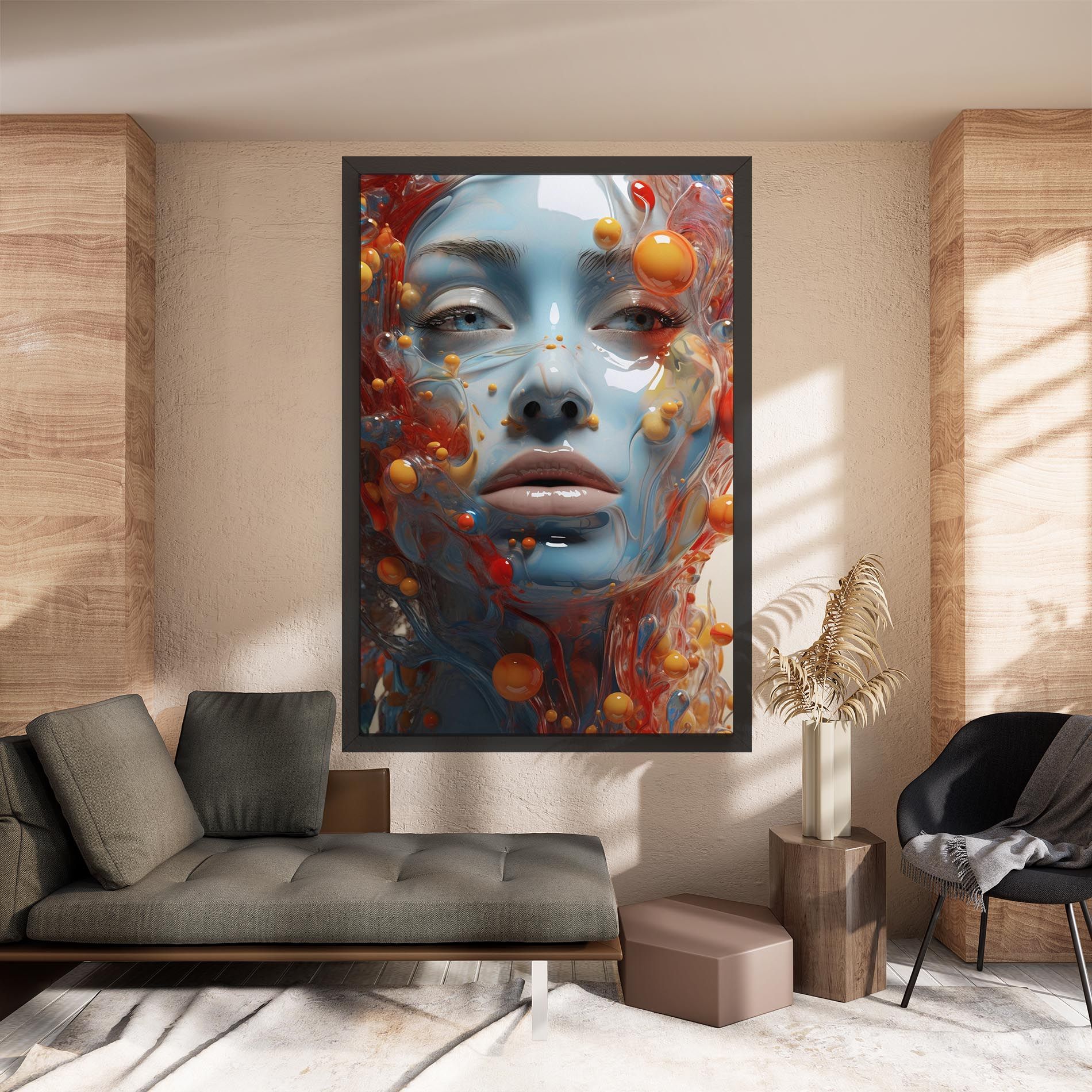 Pretty Blue Face mockup 8