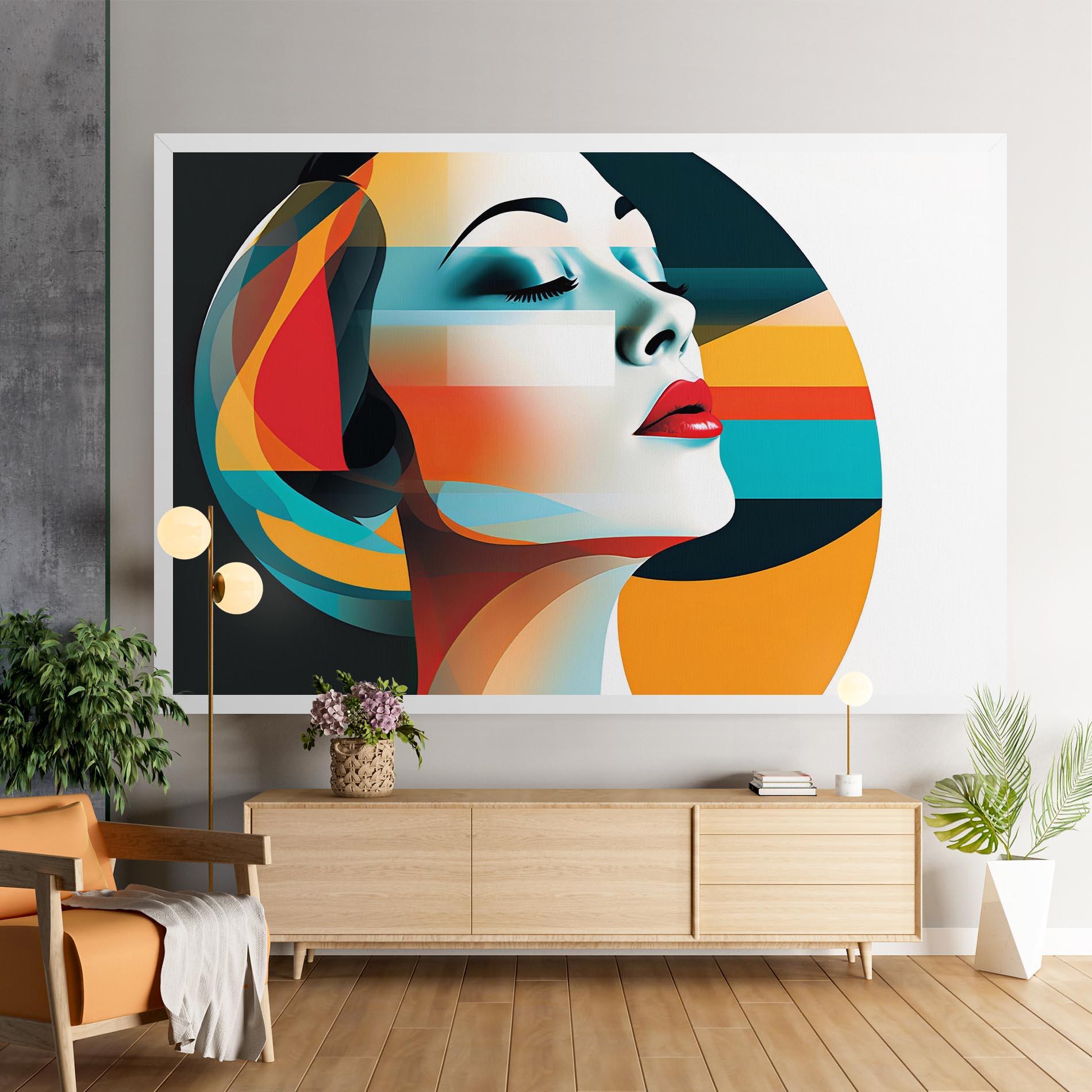 Vászonkép Blue Abstract Makeup mockup 9