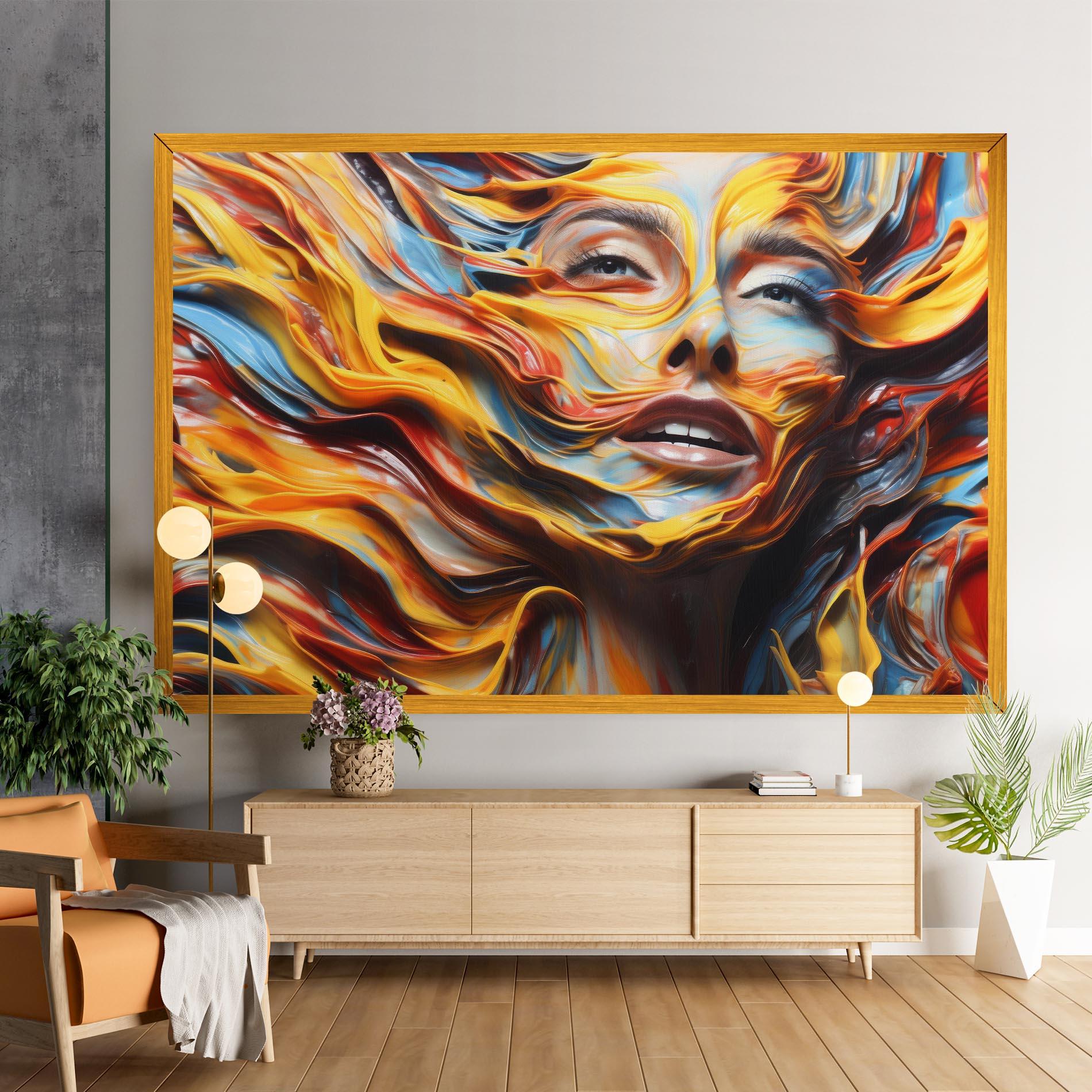 Vászonkép Painted Woman mockup 9