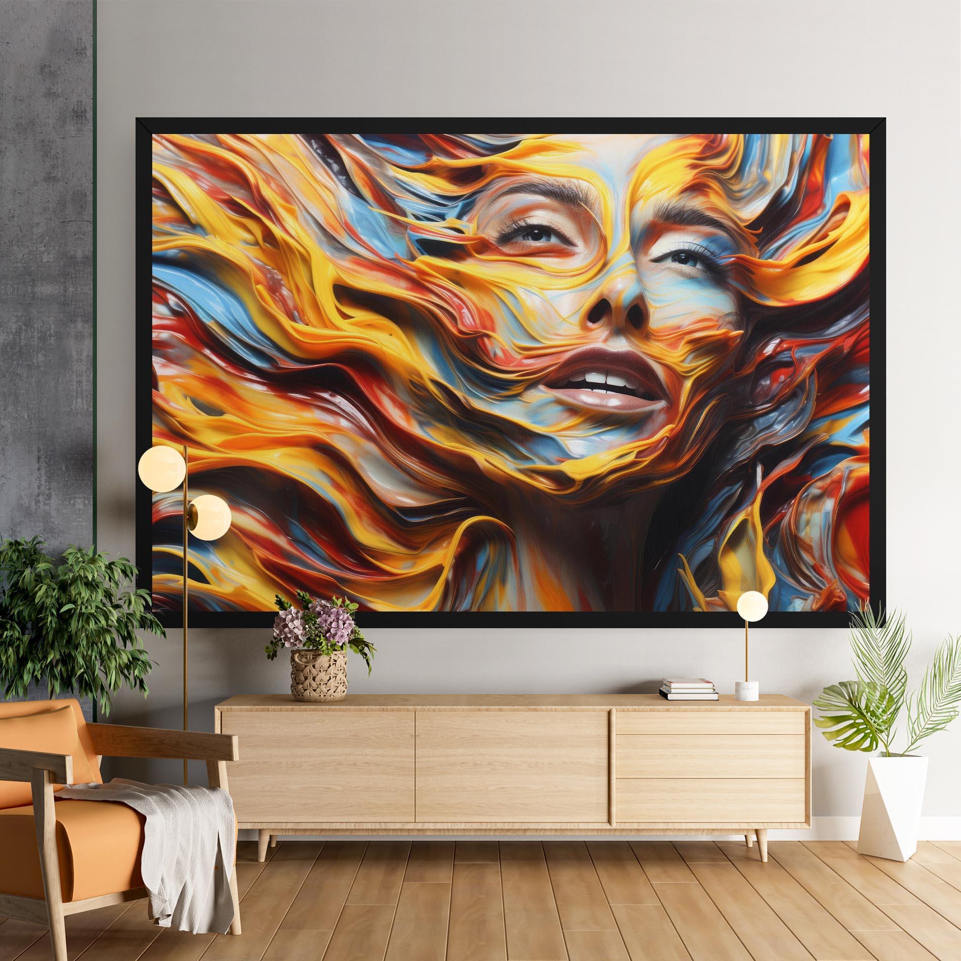 Vászonkép Painted Woman mockup 9