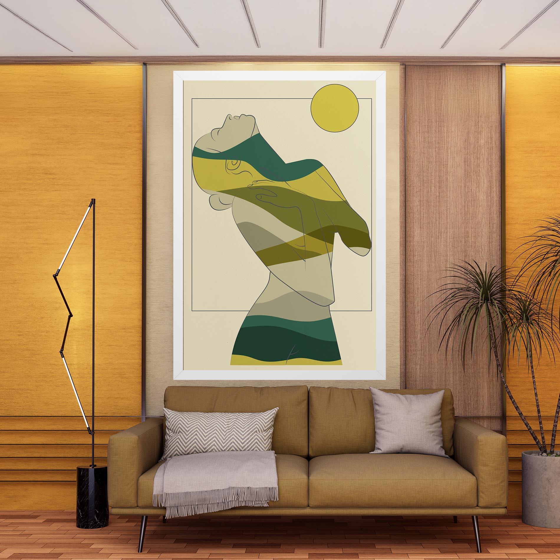 Vászonkép Green Nature Woman mockup 9