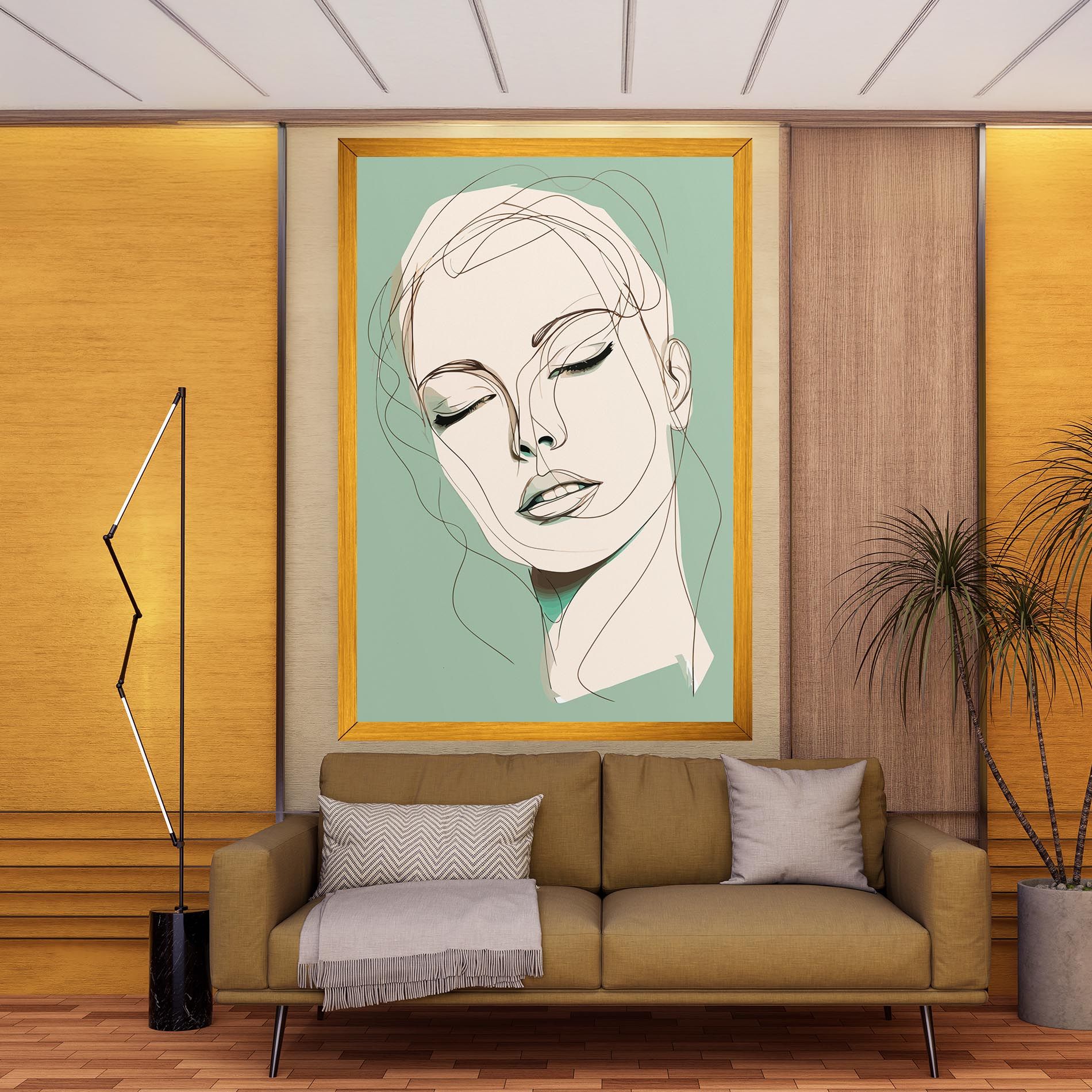 Green White Face mockup 9