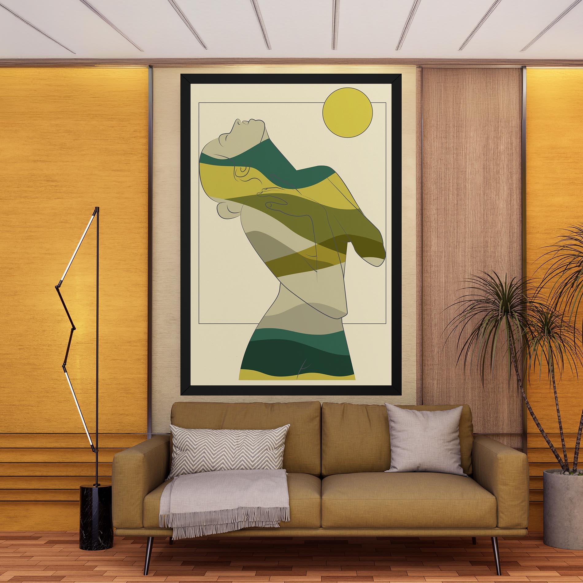 Vászonkép Green Nature Woman mockup 9