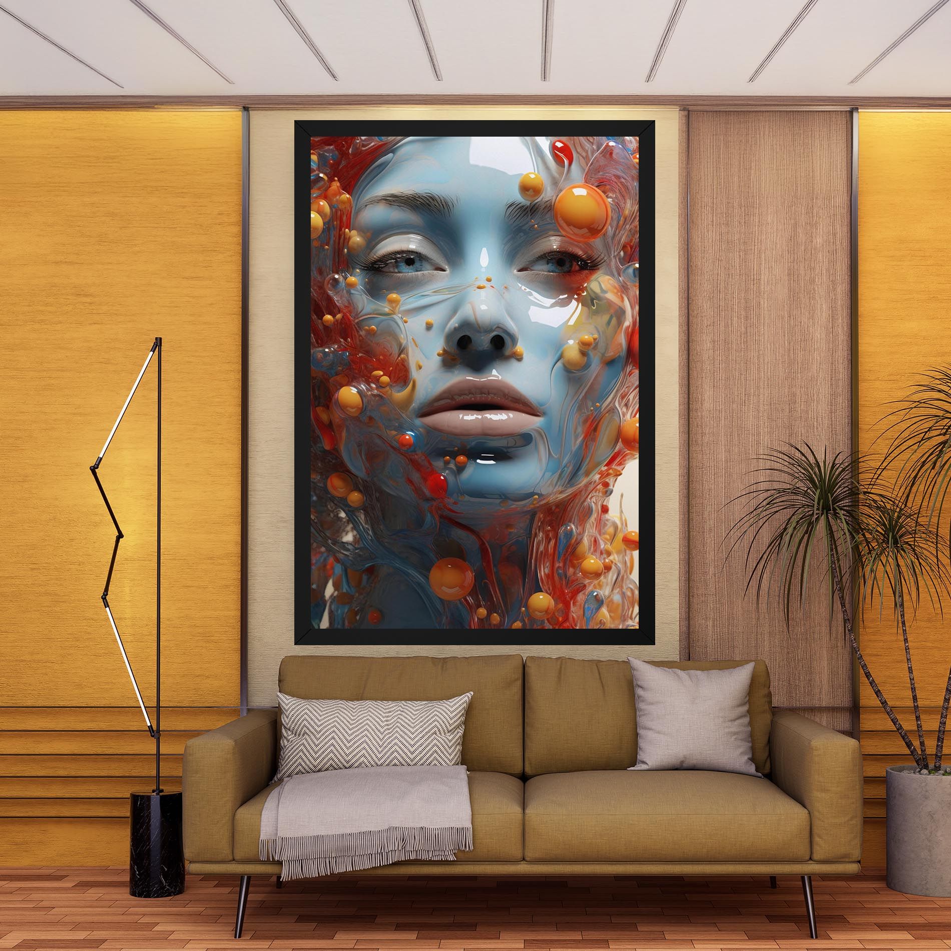 Pretty Blue Face mockup 9