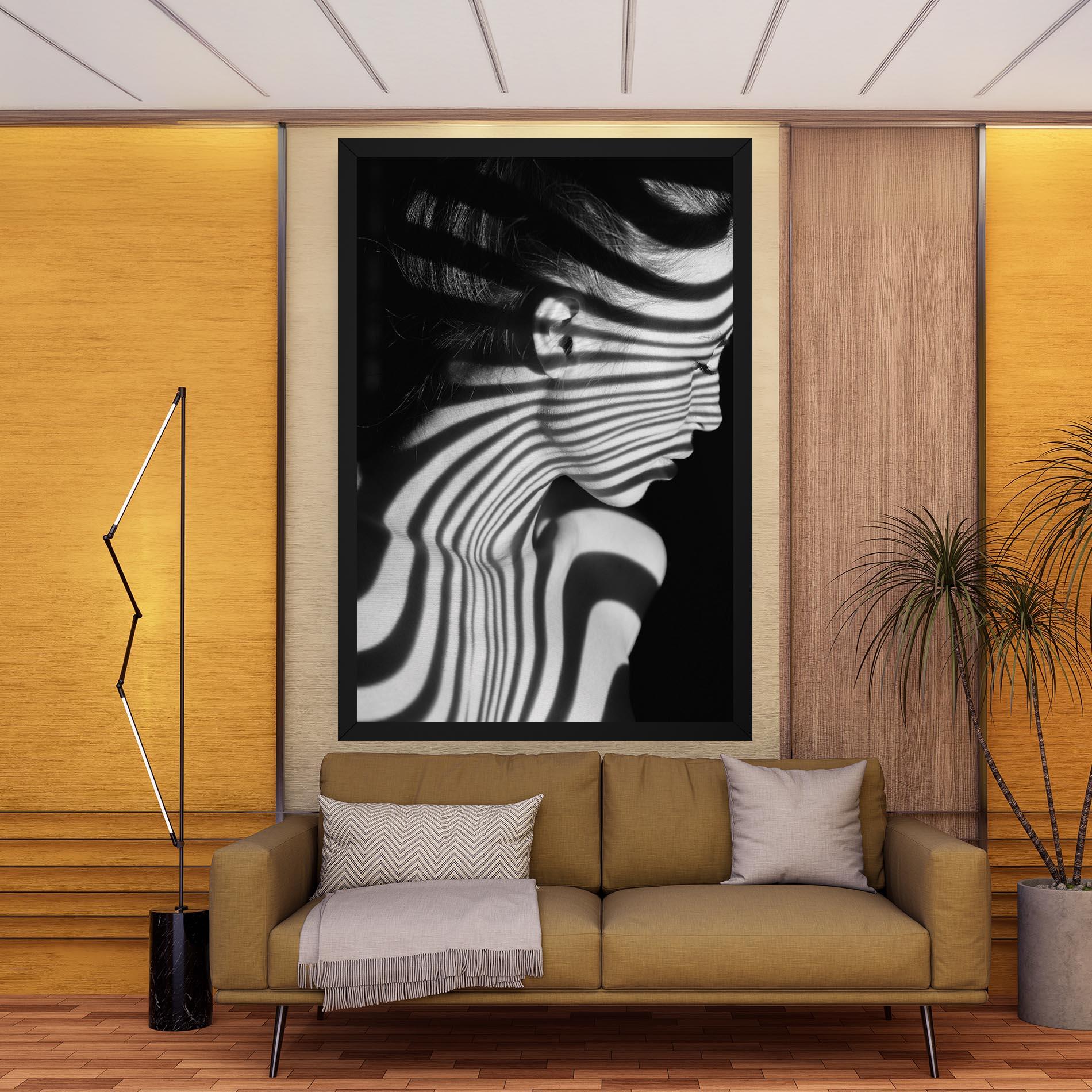 Vászonkép Zebra Stripes Woman mockup 9