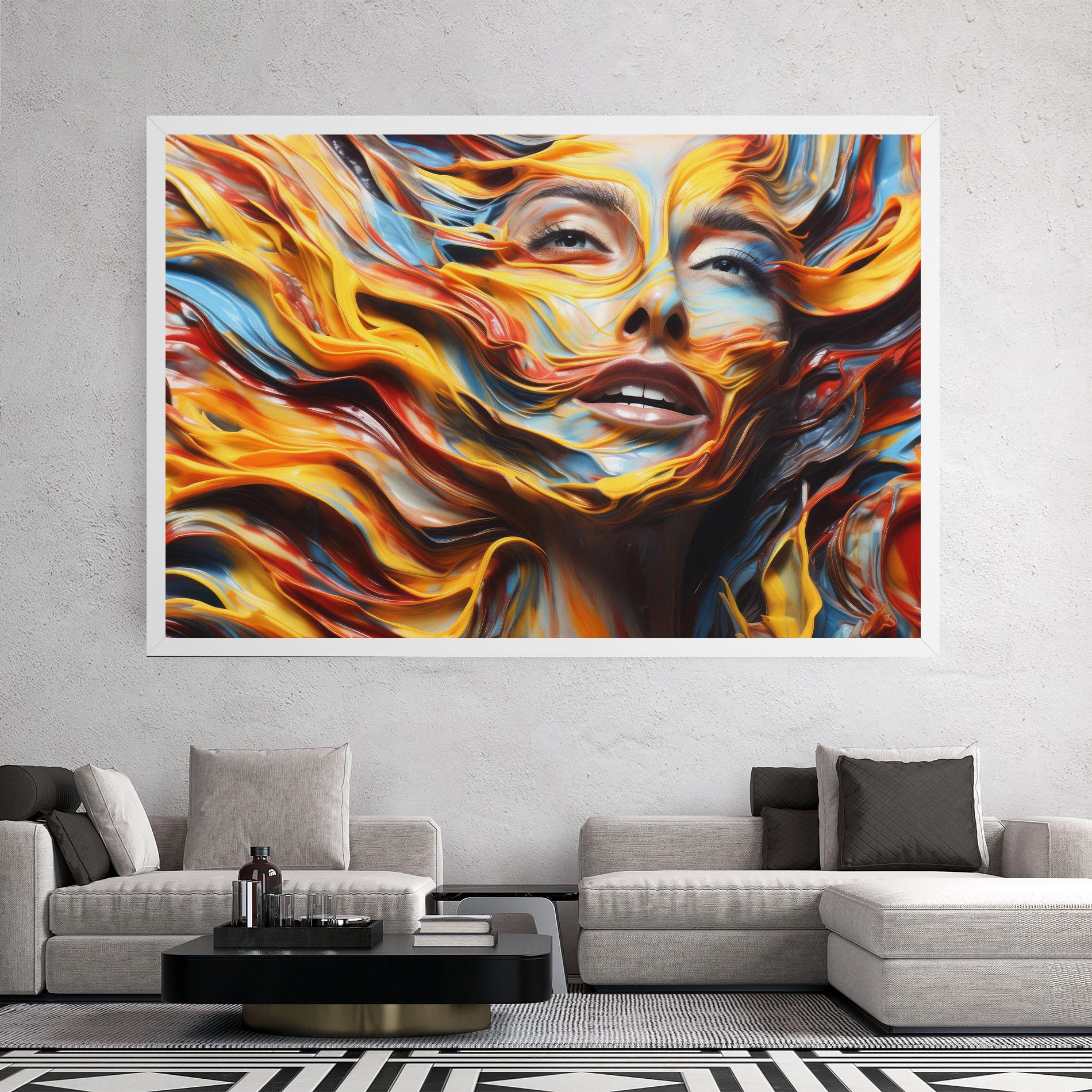 Vászonkép Painted Woman mockup 2