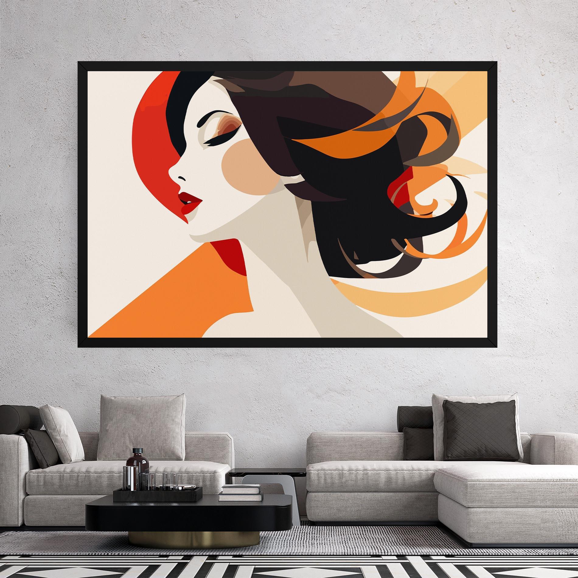 Vászonkép Abstract Autumn Woman mockup 2