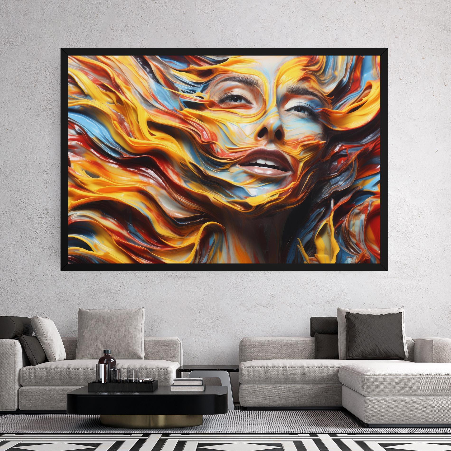 Vászonkép Painted Woman mockup 2