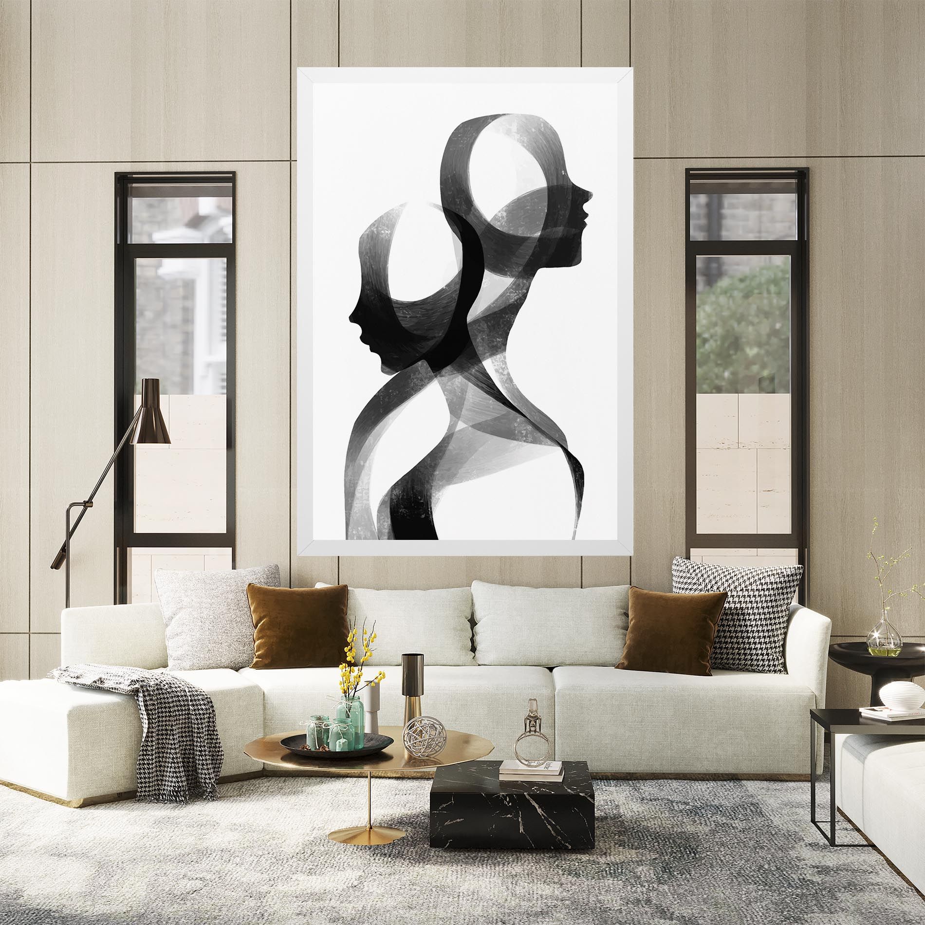 Abstract Grey Couple mockup 2