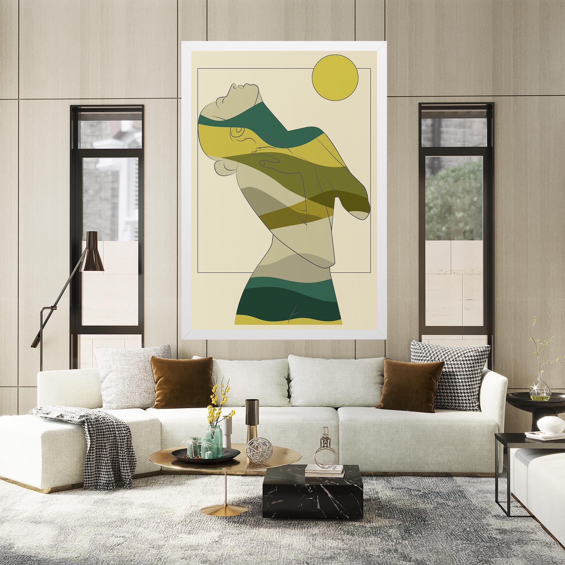 Vászonkép Green Nature Woman mockup 2