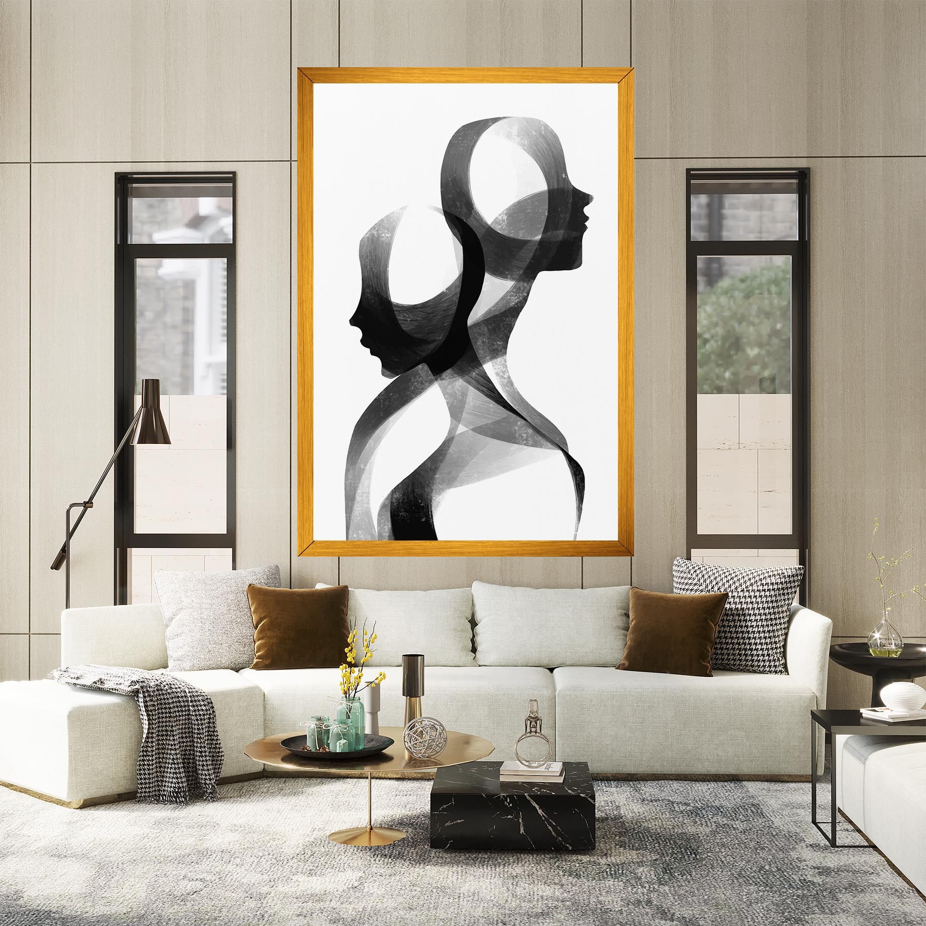 Abstract Grey Couple mockup 2