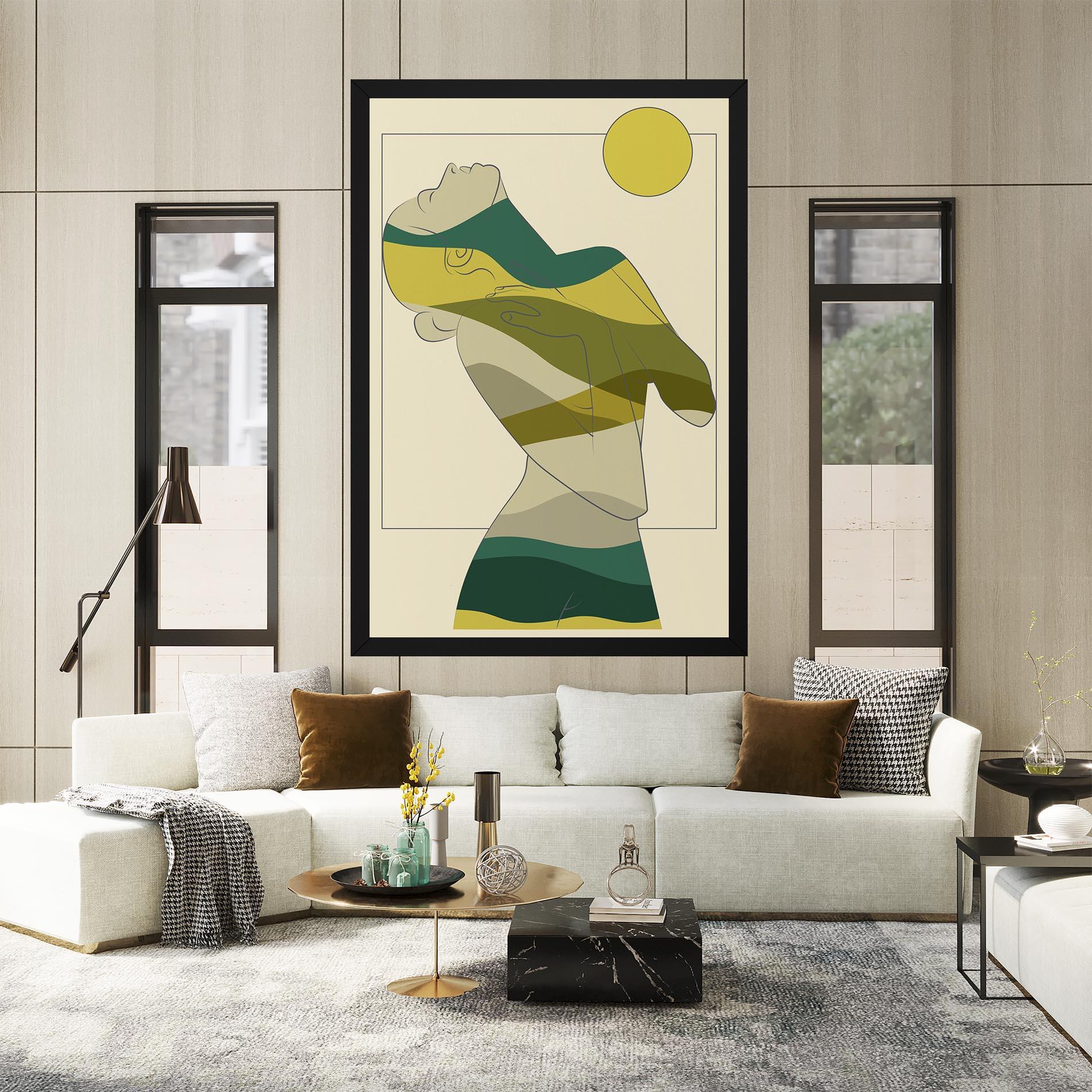 Vászonkép Green Nature Woman mockup 2