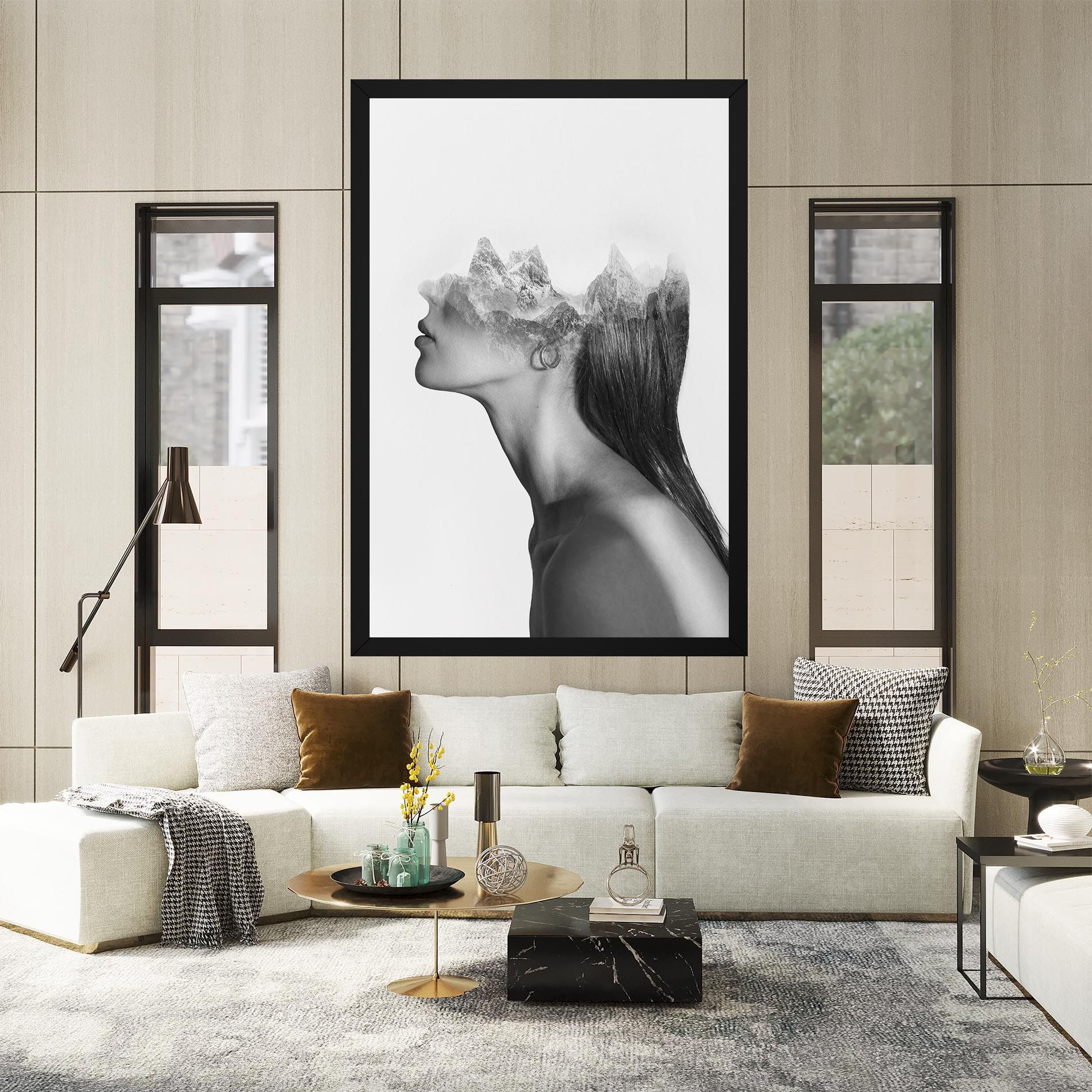 Woman Mountains View mockup 2