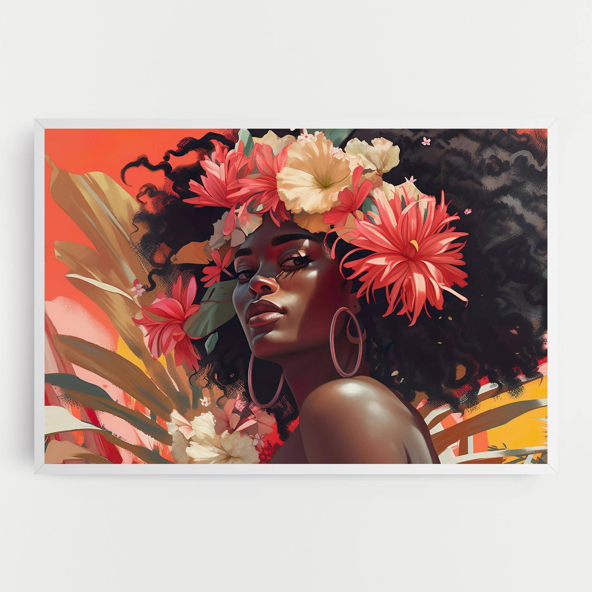 Vászonkép African Flower Woman mockup 0
