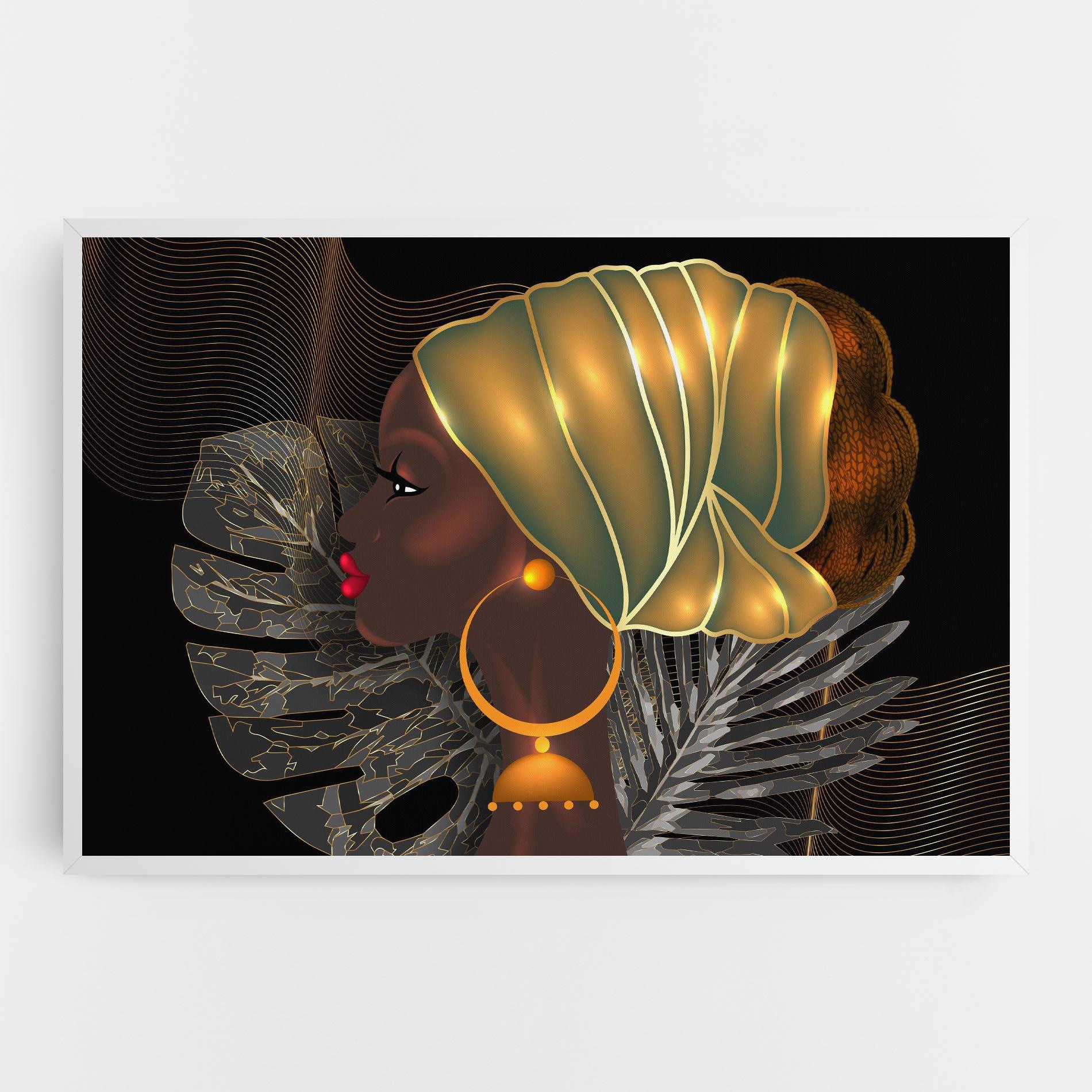 Vászonkép African Gold Leaf mockup 0