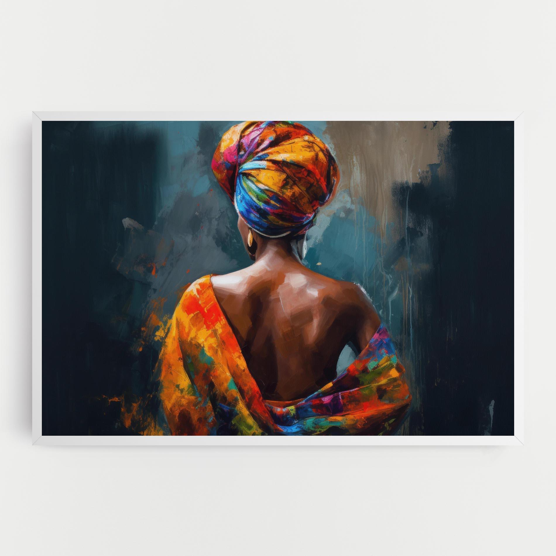 Vászonkép Colorful Turban Woman mockup 0