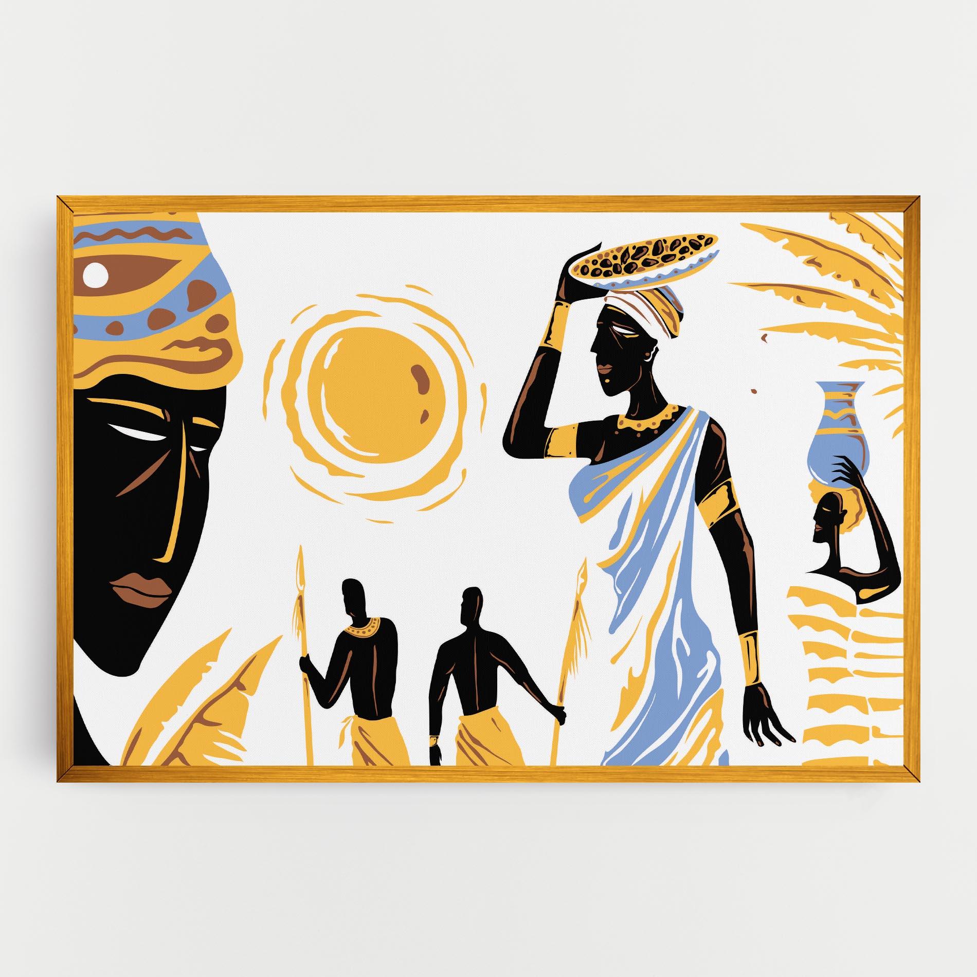 Vászonkép African Drawing mockup 0