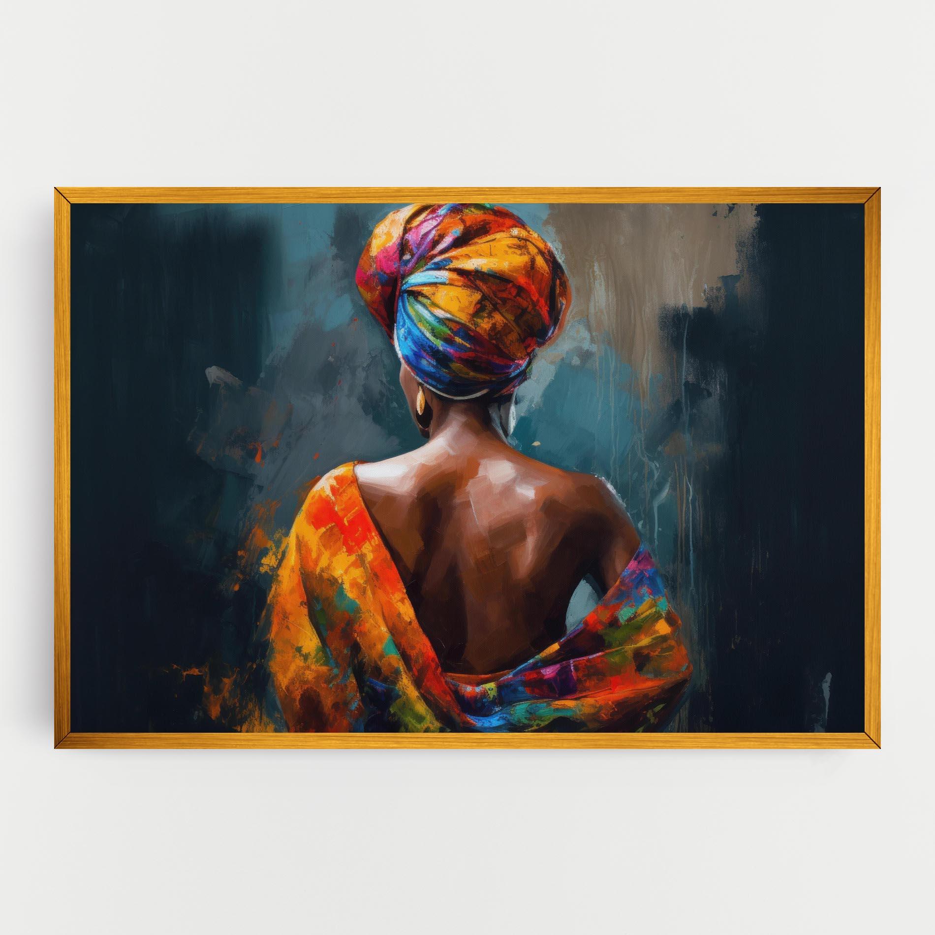 Vászonkép Colorful Turban Woman mockup 0