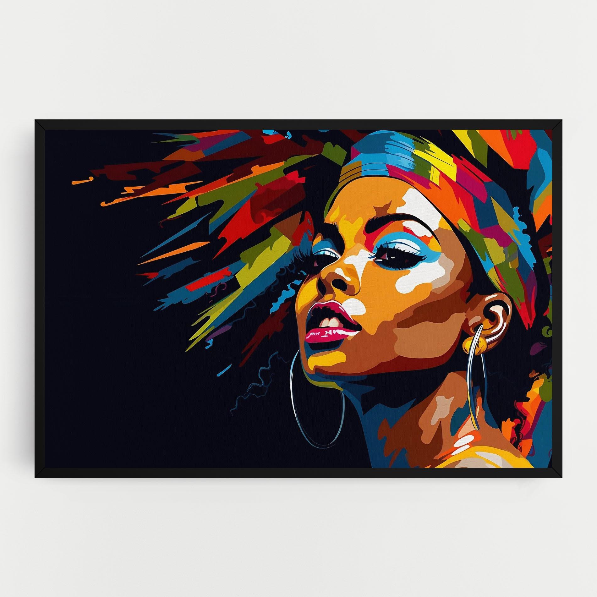 Vászonkép African Woman Portrait mockup 0