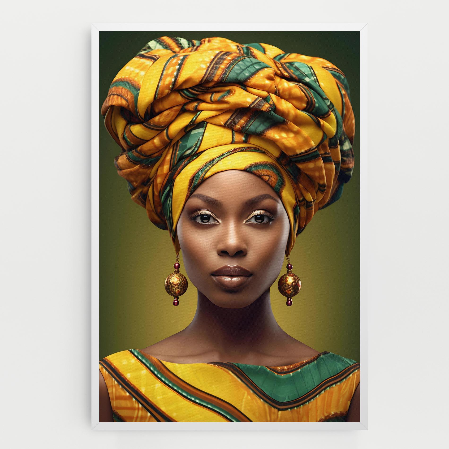 Vászonkép Yellow Scarf Woman mockup 0