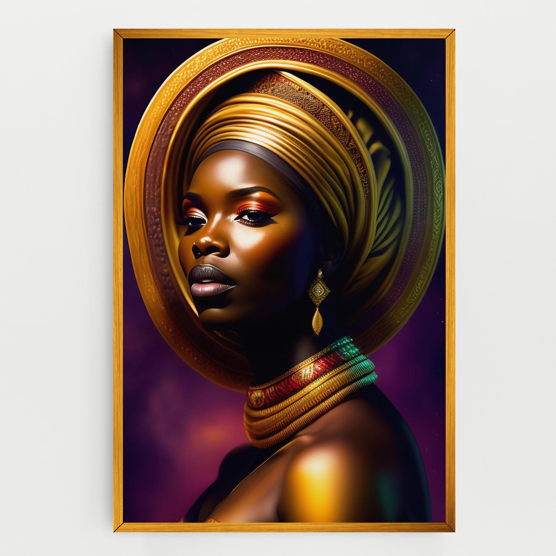 Vászonkép Golden Crown Woman mockup 0