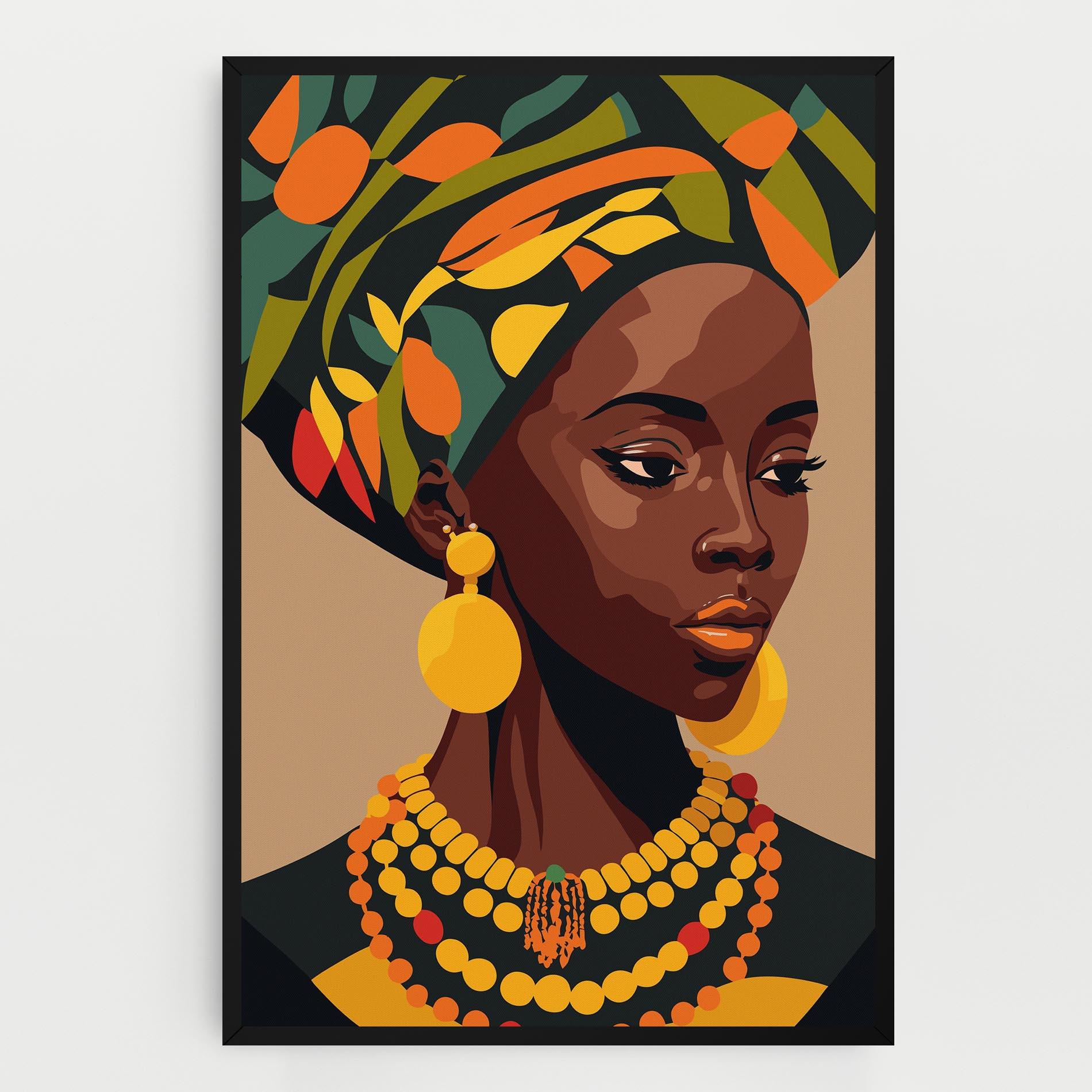 Vászonkép African Earrings mockup 0