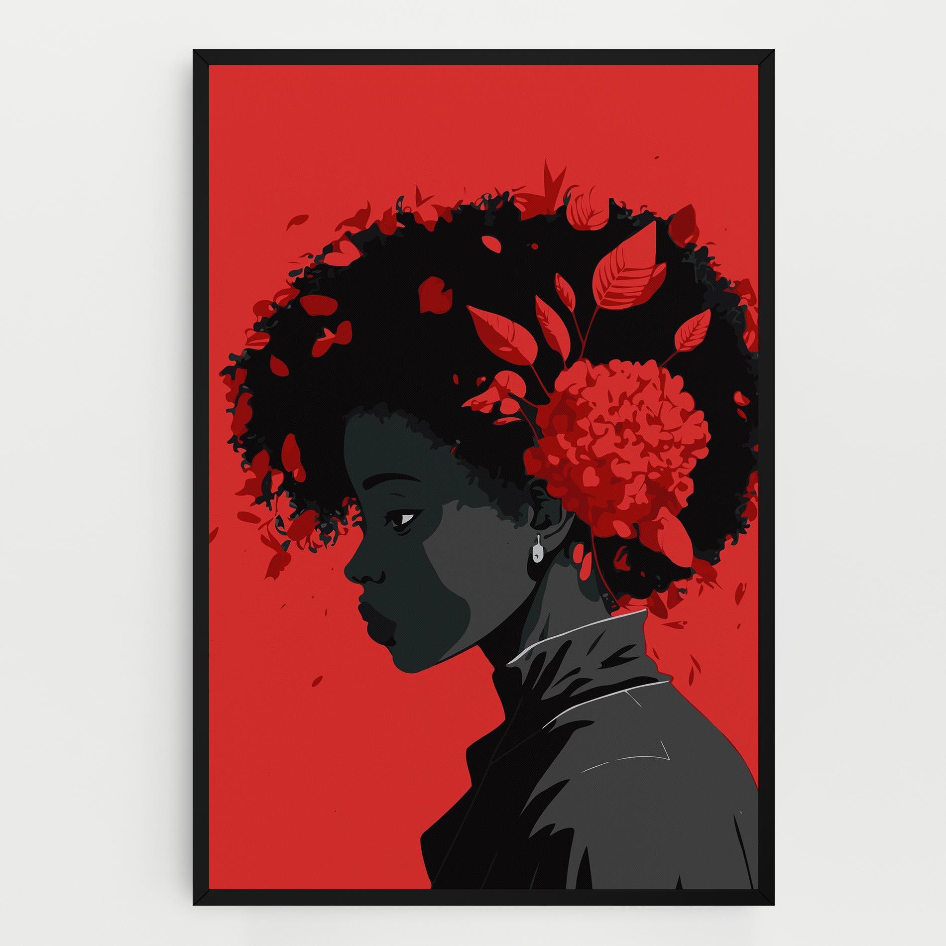 Vászonkép African Red Flower mockup 0