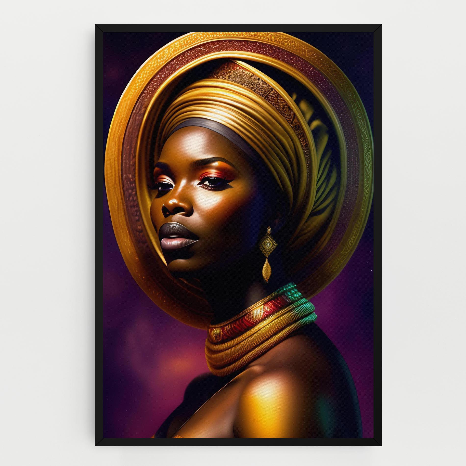 Vászonkép Golden Crown Woman mockup 0