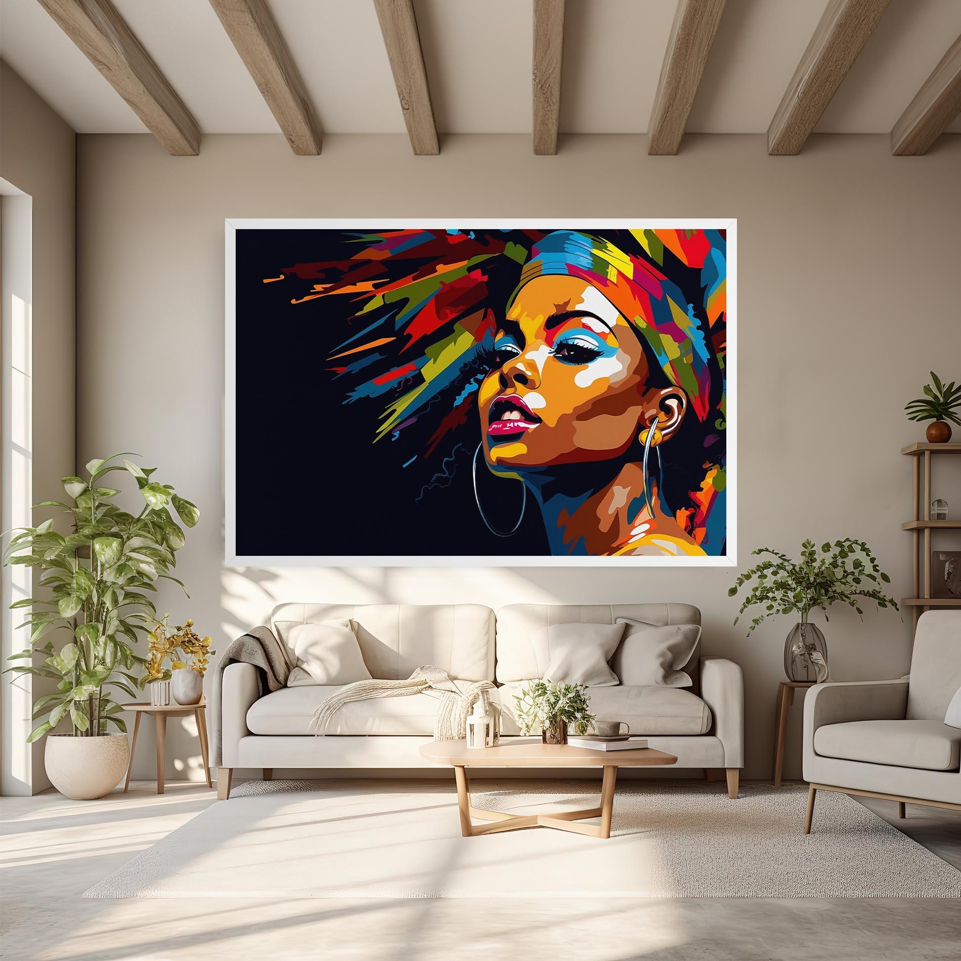 Vászonkép African Woman Portrait mockup 6
