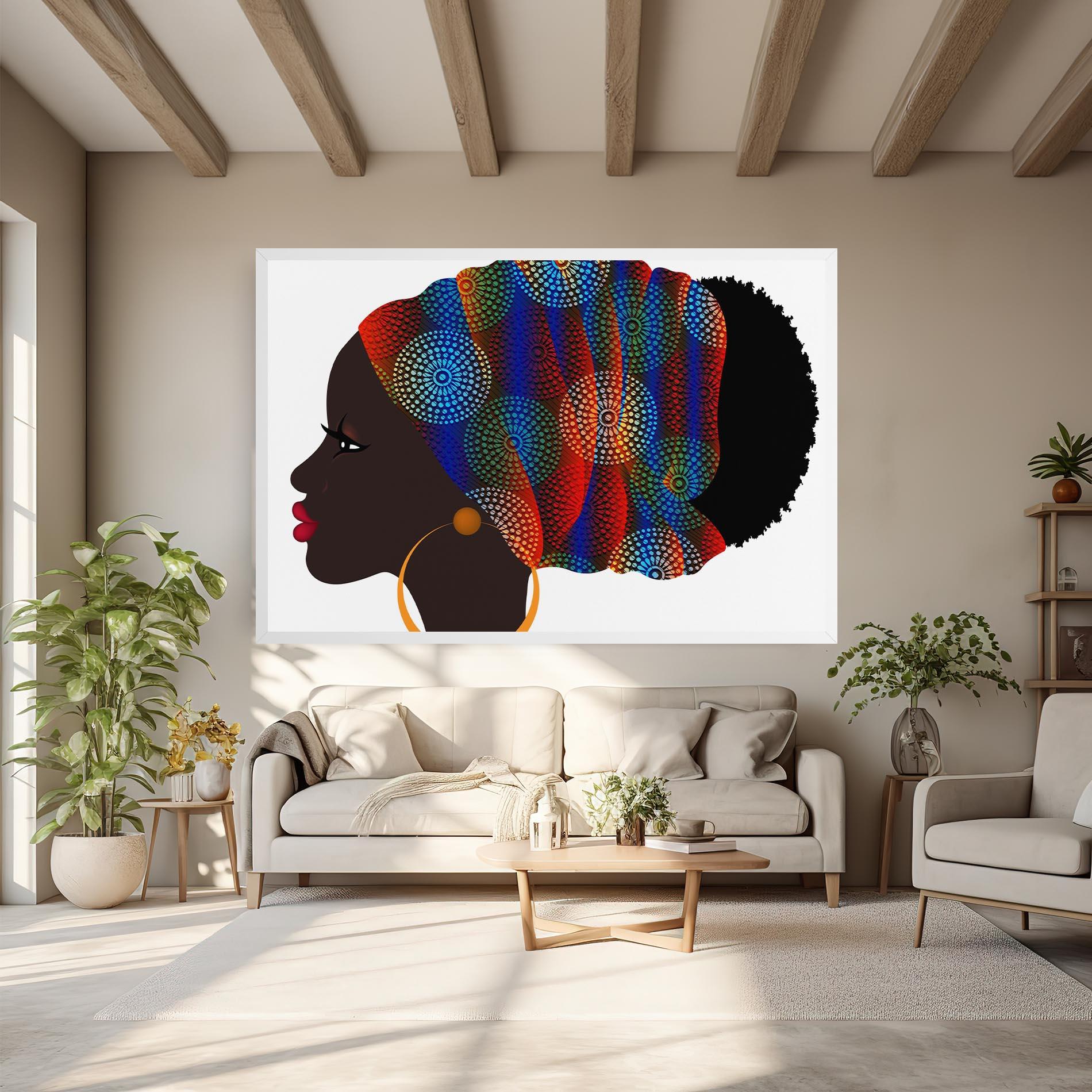 Vászonkép Afro Hairstyle mockup 6