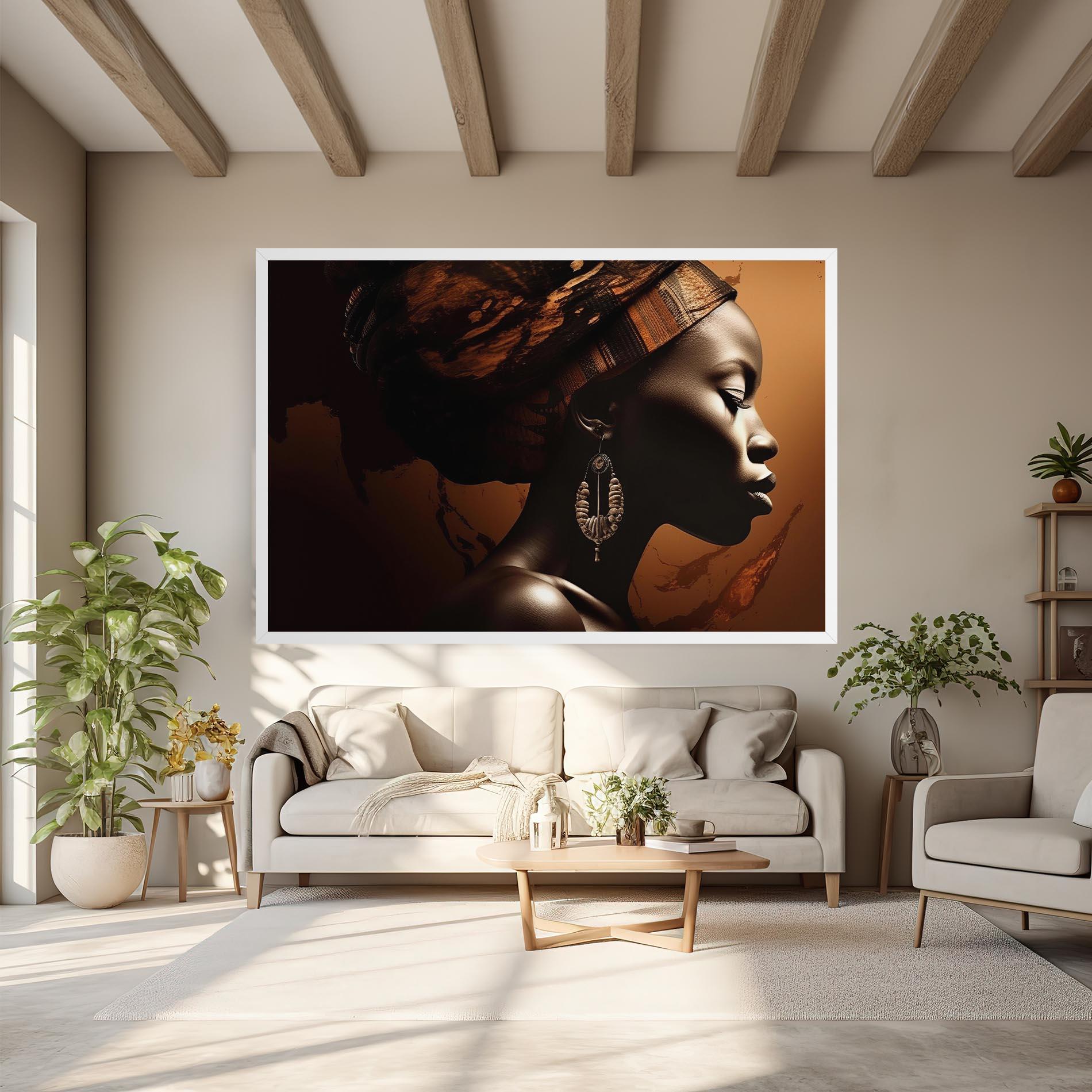 Vászonkép Interesting African Earrings mockup 6