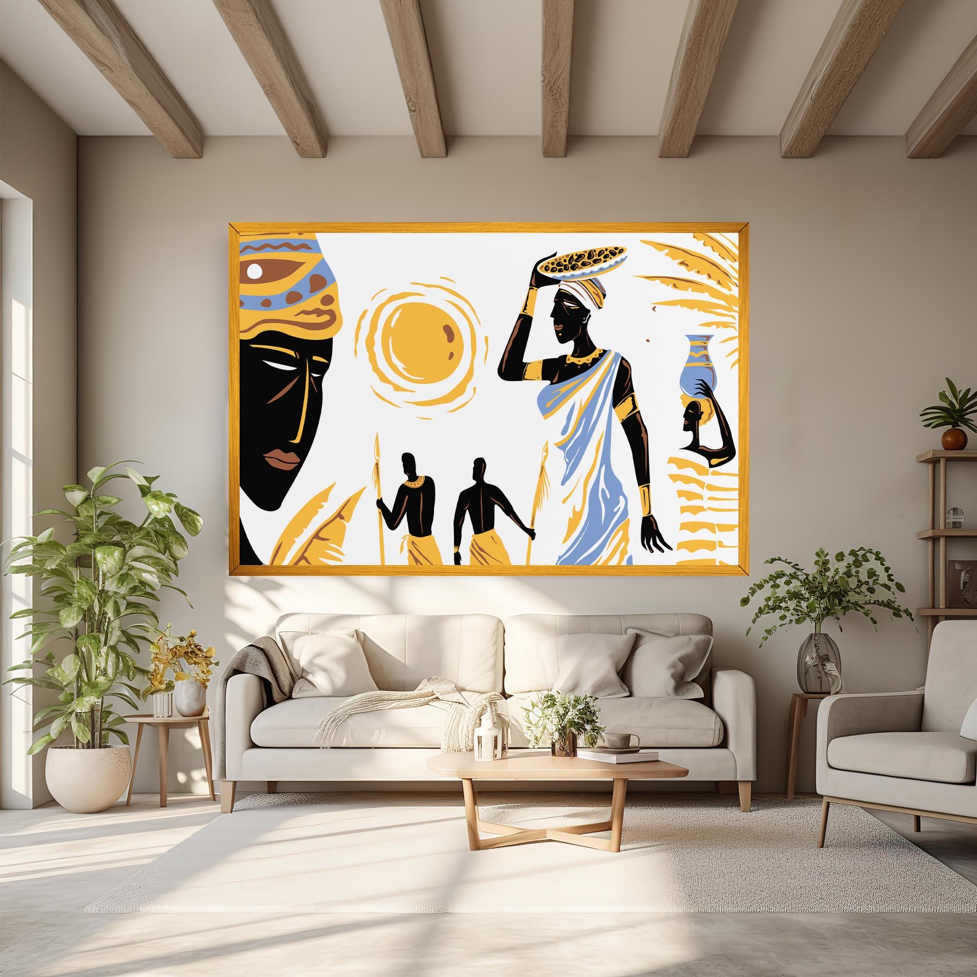 Vászonkép African Drawing mockup 6