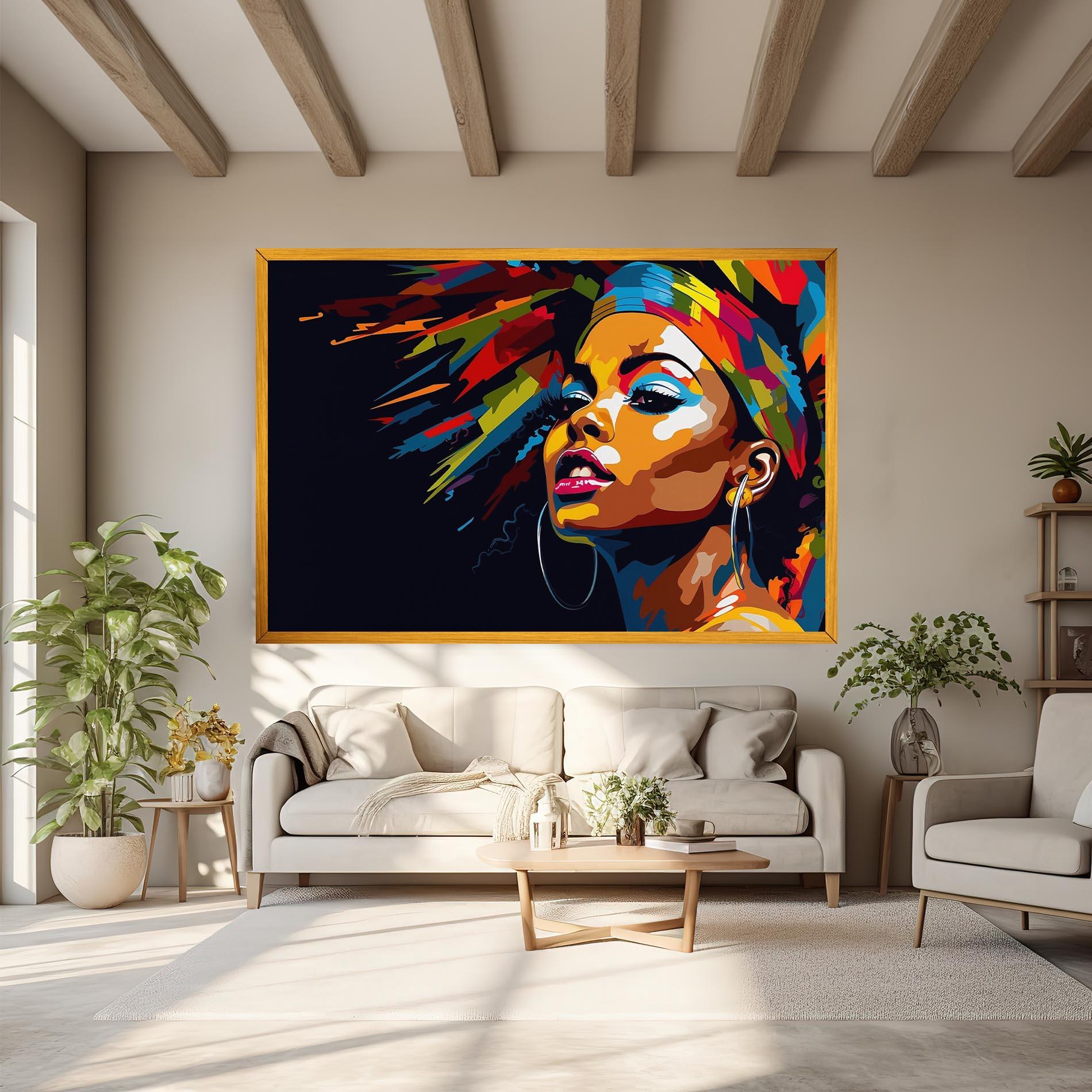 Vászonkép African Woman Portrait mockup 6