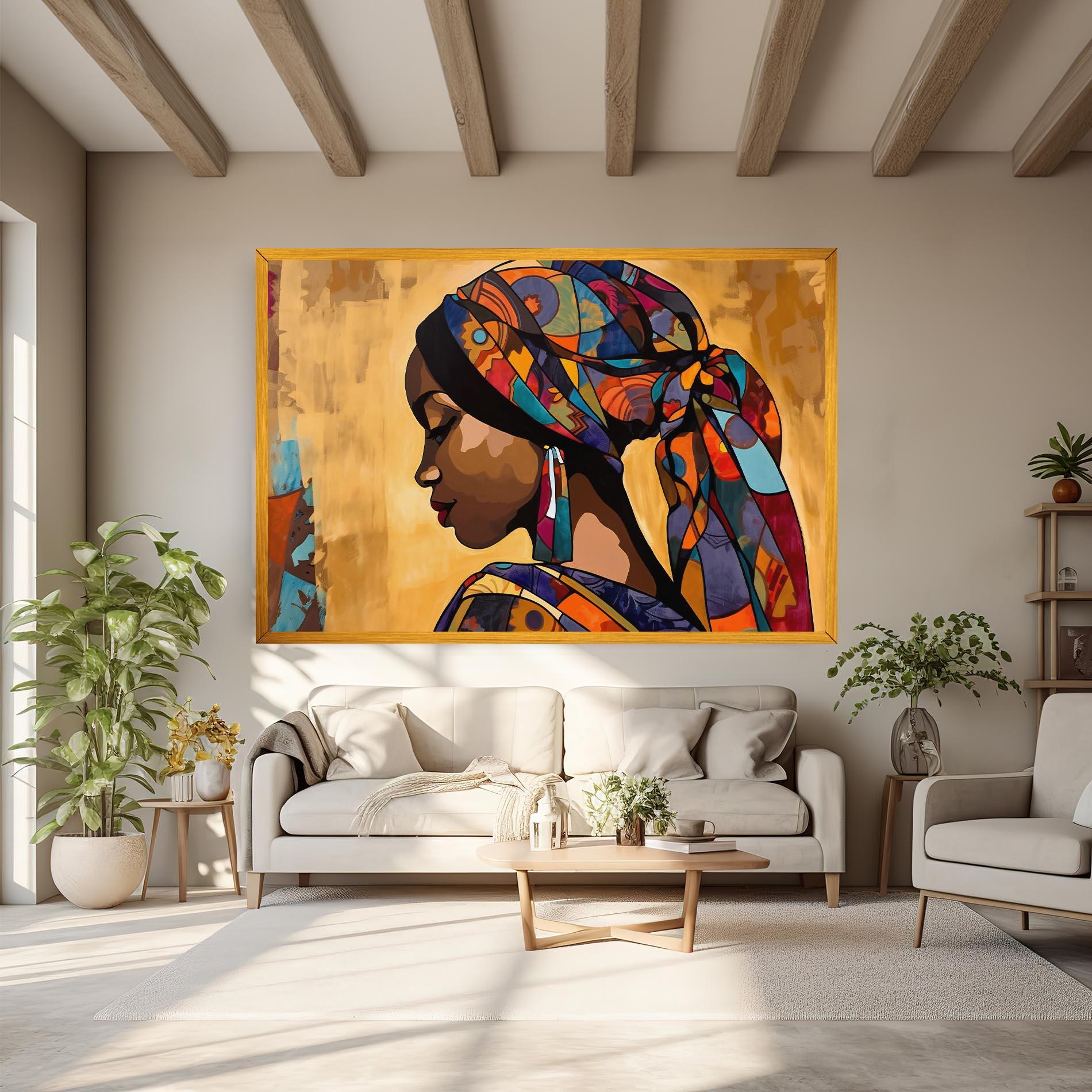 Vászonkép Headscarf Pretty Woman mockup 6