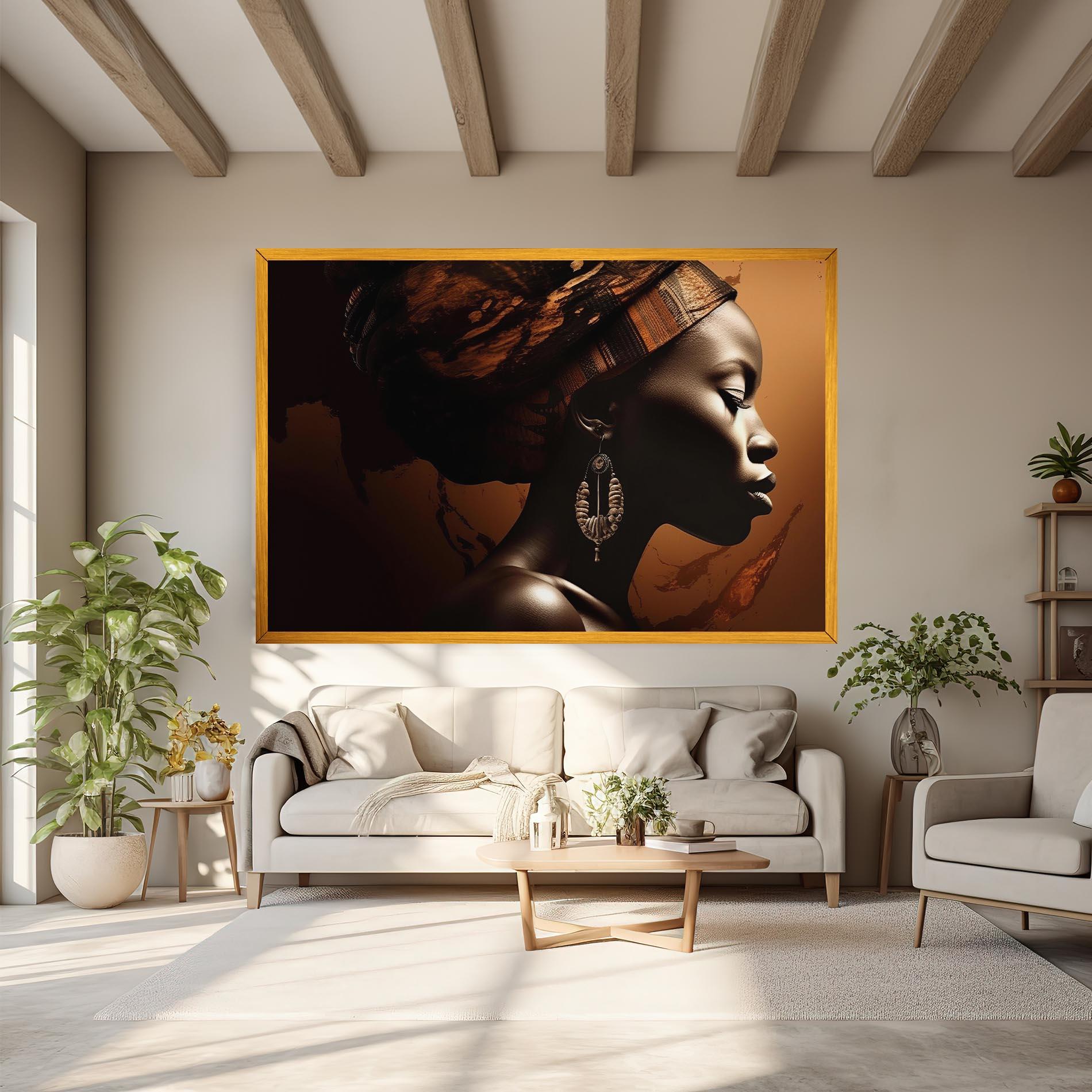 Vászonkép Interesting African Earrings mockup 6