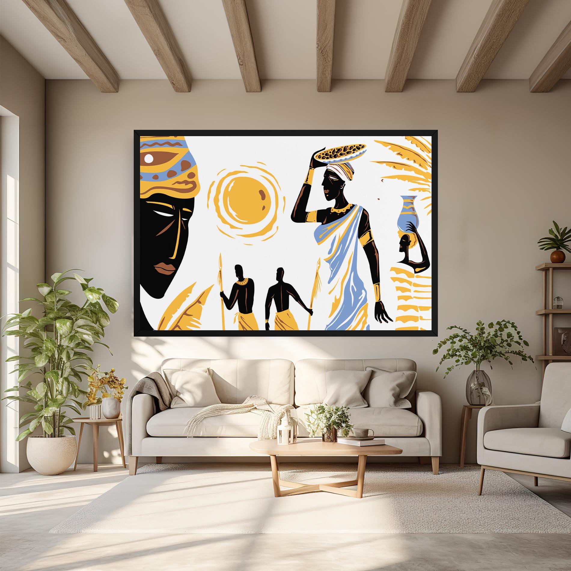 Vászonkép African Drawing mockup 6