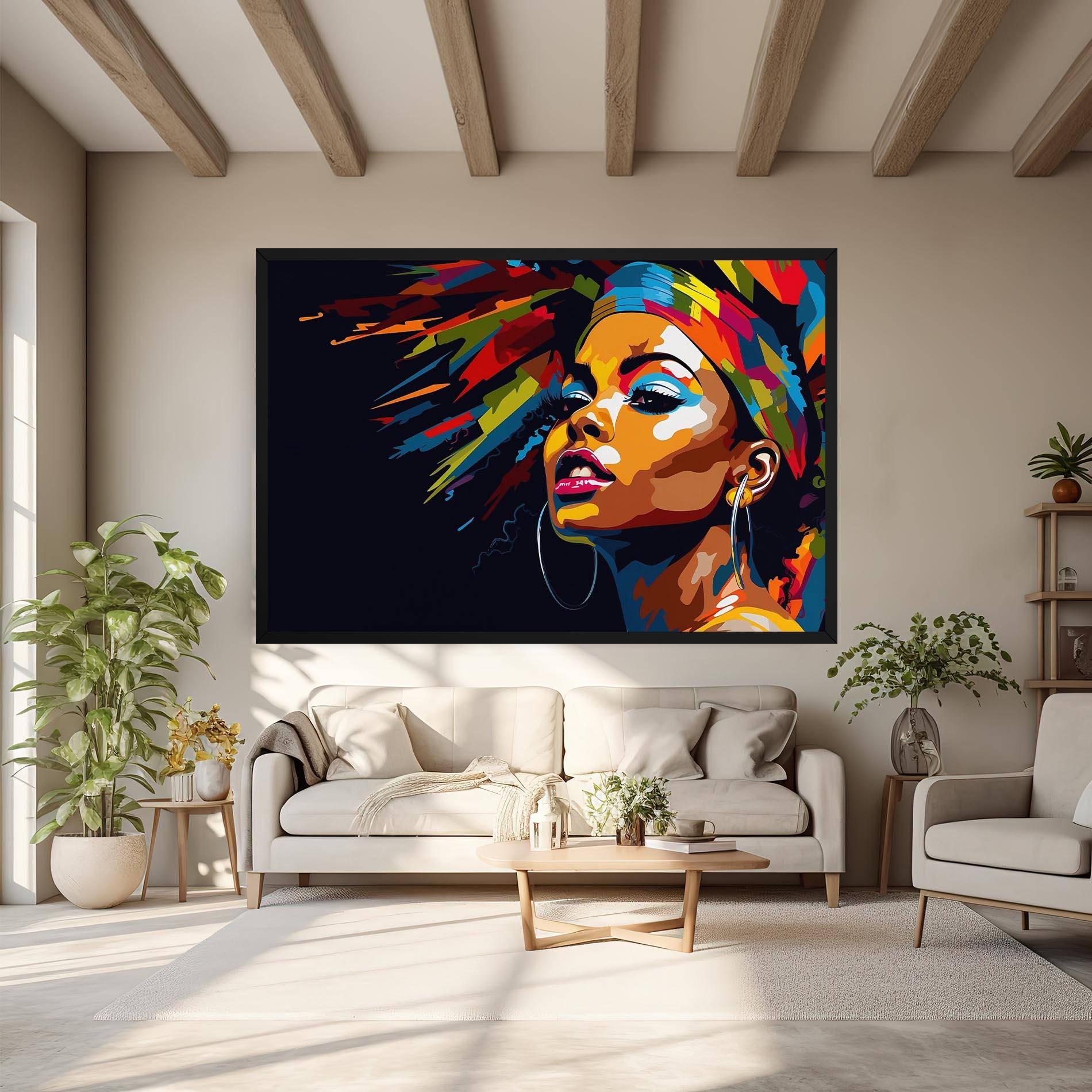 Vászonkép African Woman Portrait mockup 6