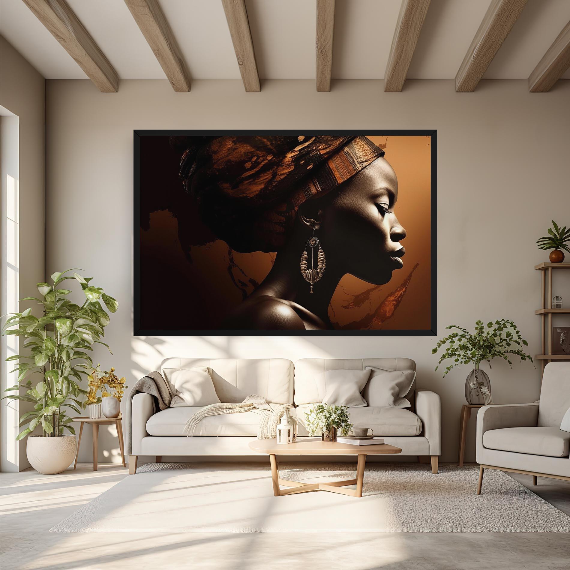 Vászonkép Interesting African Earrings mockup 6